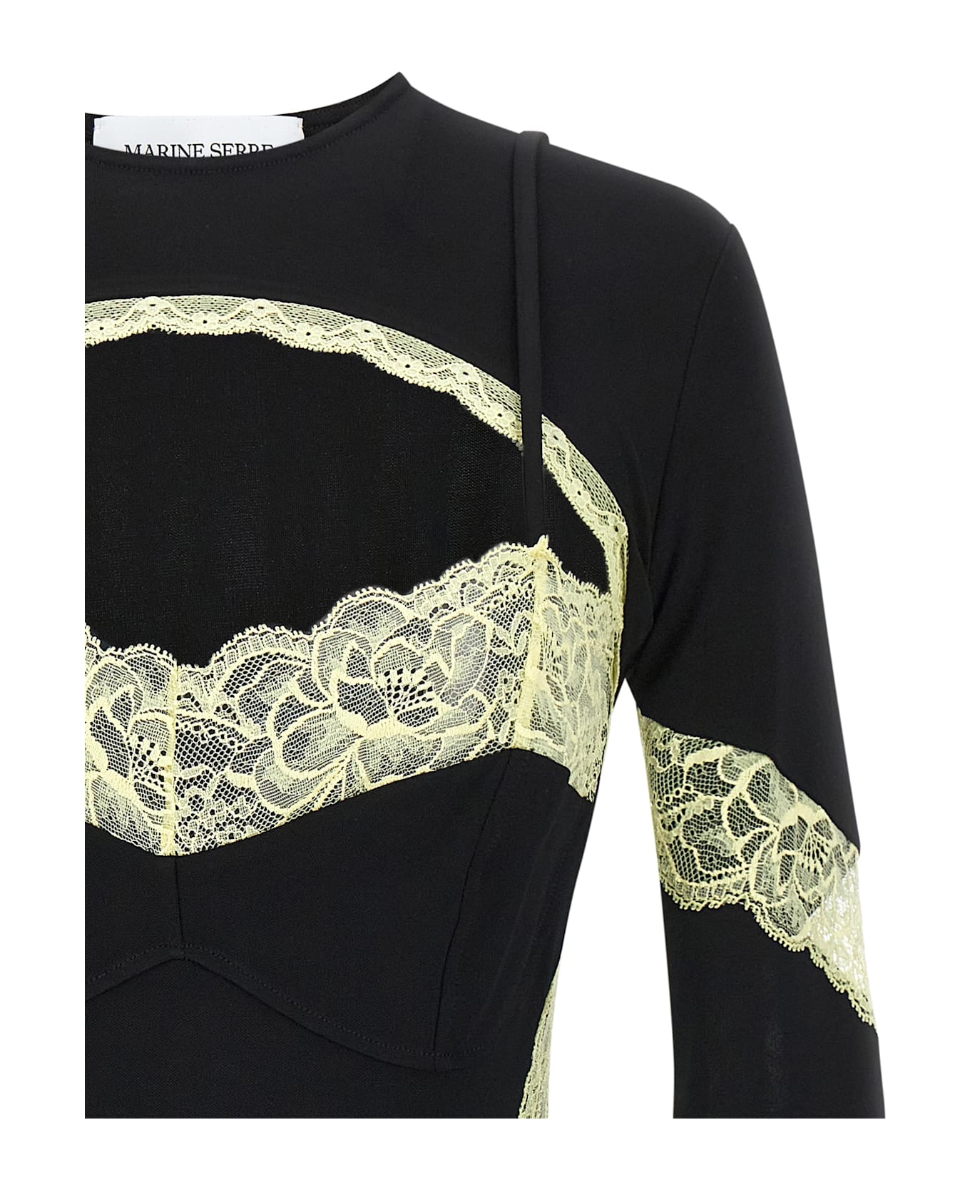Marine Serre Trompe L
oeil Top - Black  
