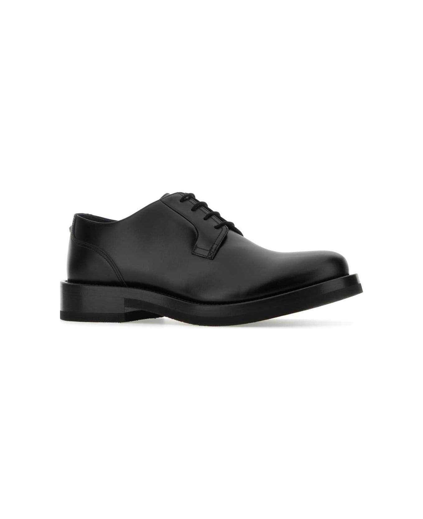 Valentino Garavani Black Leather Lace-up Shoes - NERO