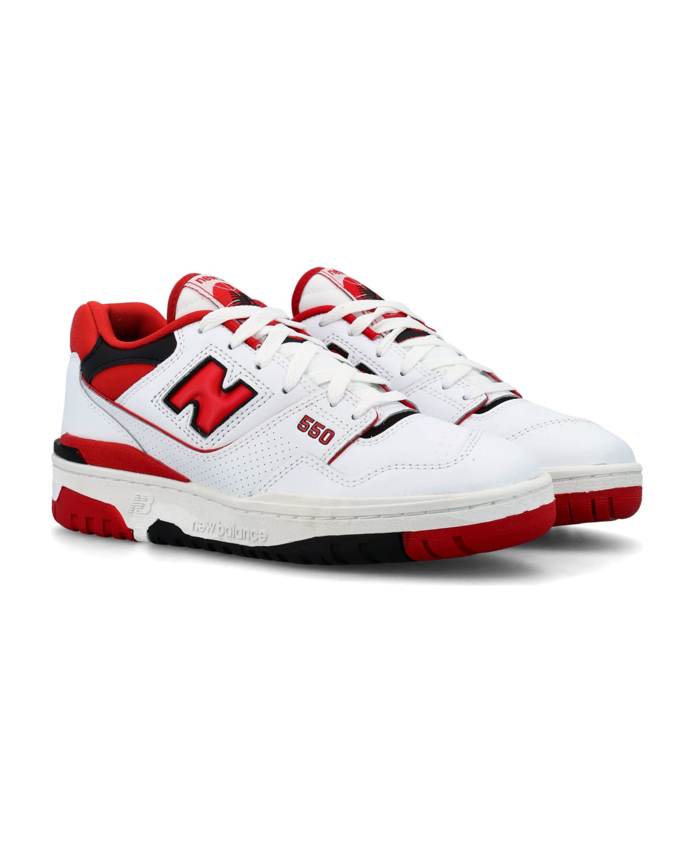 New Balance 550 Low Top Sneakers - WHITE/RED
