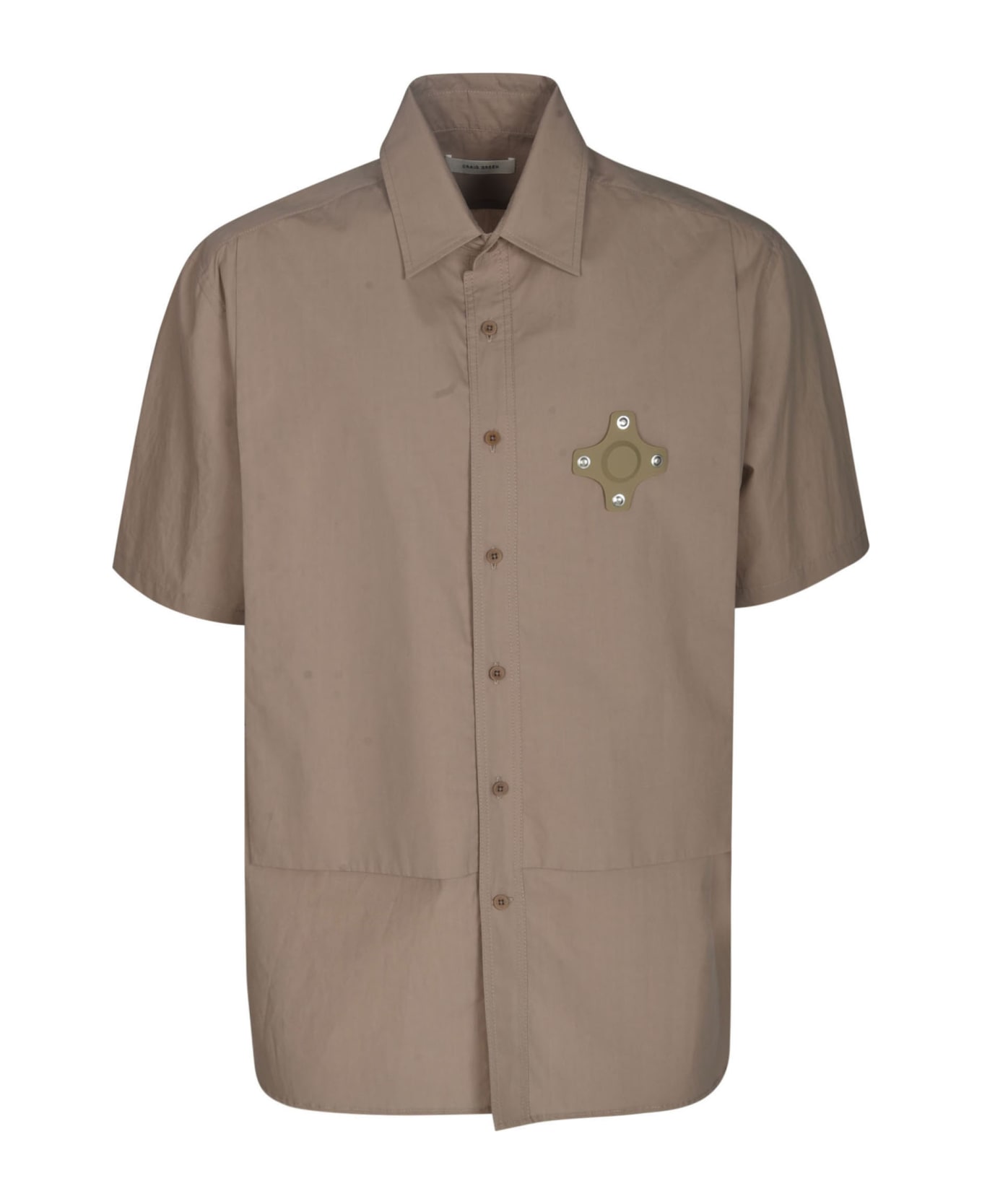 Craig Green Logo Patch Layered Shortsleeve Shirt - Beige