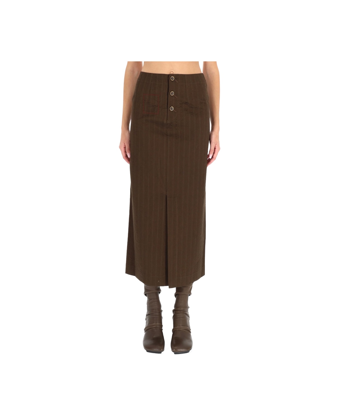 Uma Wang Midi "gad" Skirt - BROWN スカート