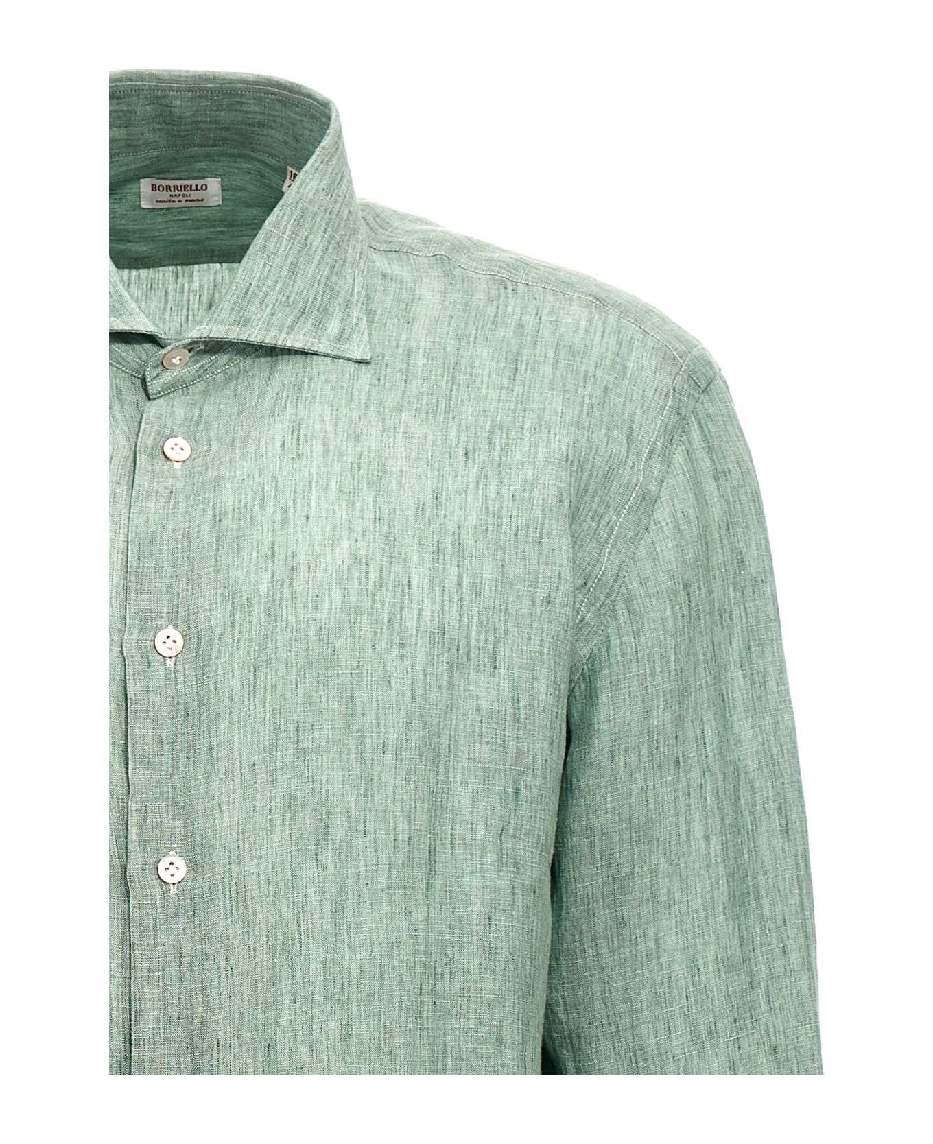 Borriello Napoli Linen Shirt - Green シャツ