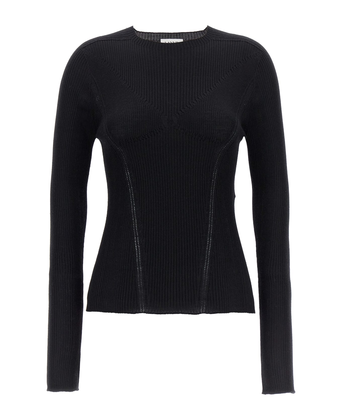 Lanvin Ribbed Sweater - Black