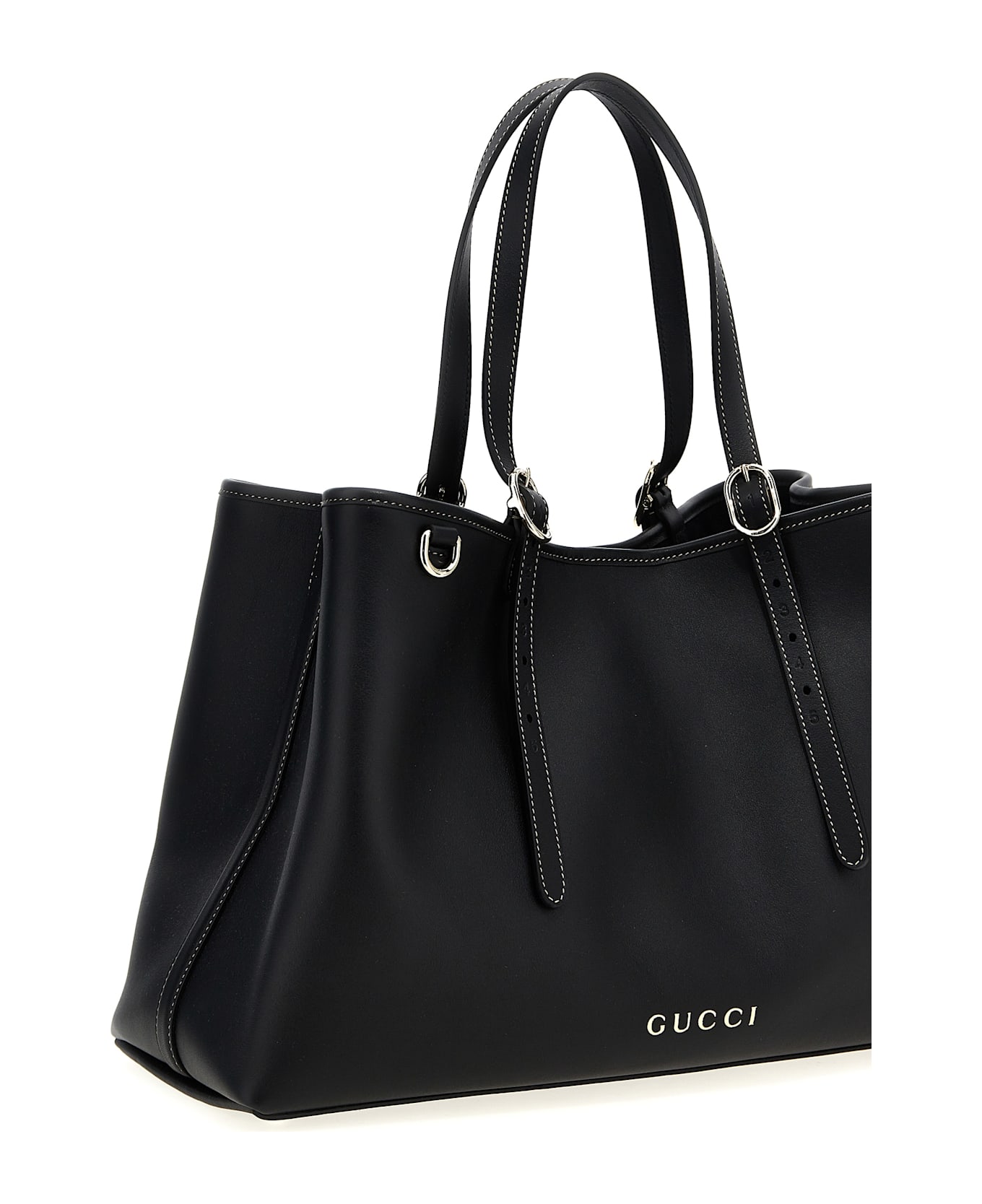 Gucci Medium 
gg Emblem
 Shopping Bag - Black