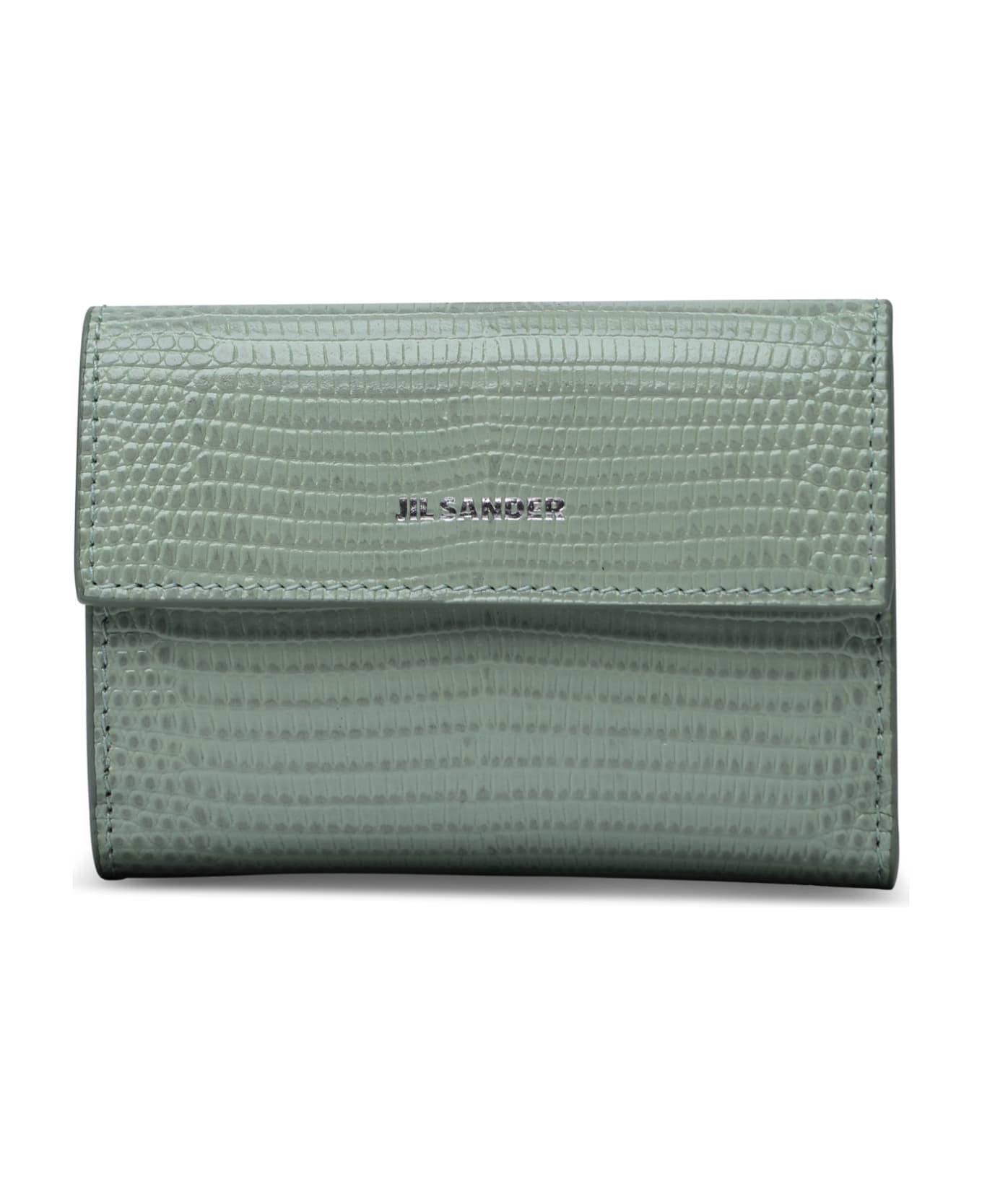 Jil Sander Pastel Green Calf Leather Wallet - Green 財布