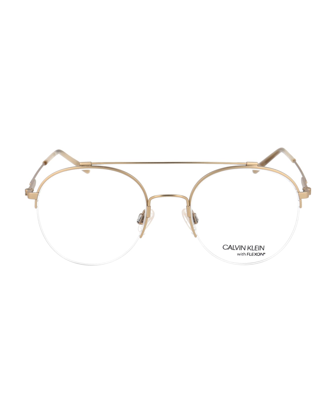 Calvin Klein Ck19144f Glasses - 716 SATIN LIGHT GOLD アイウェア