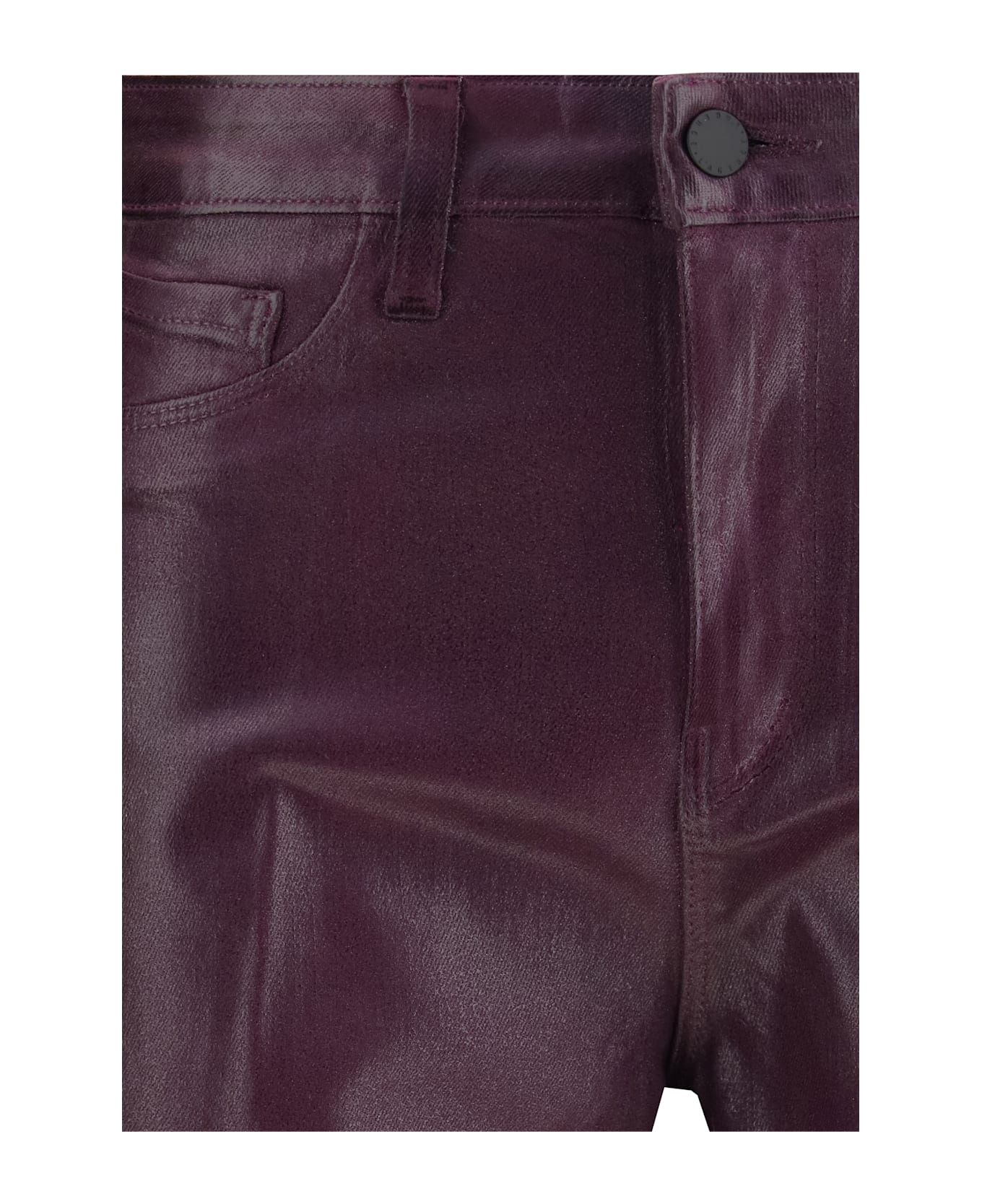 L'Agence Marty Coated Stretch Denim Jeans