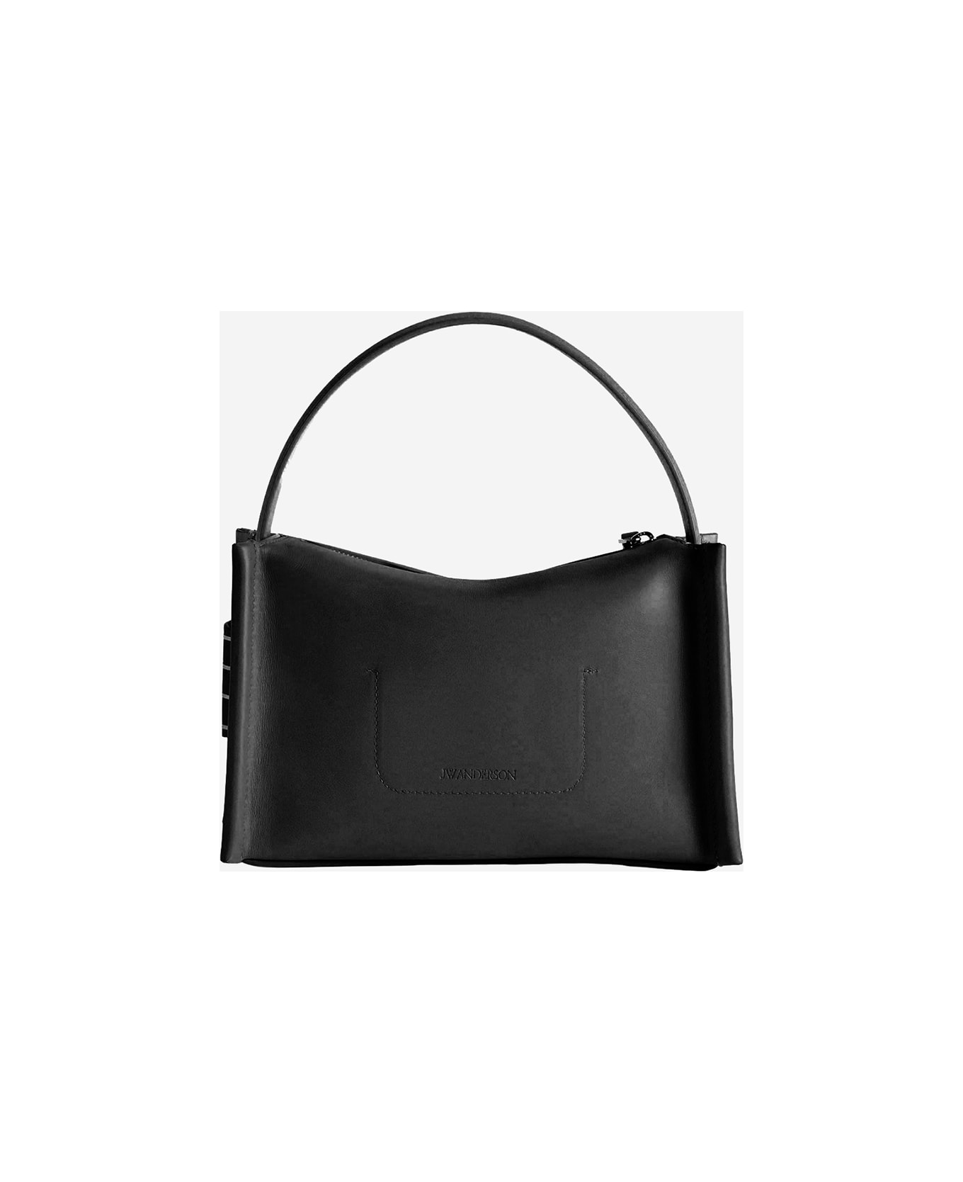 J.W. Anderson Small Leather Loafer Bag With Logo - Black