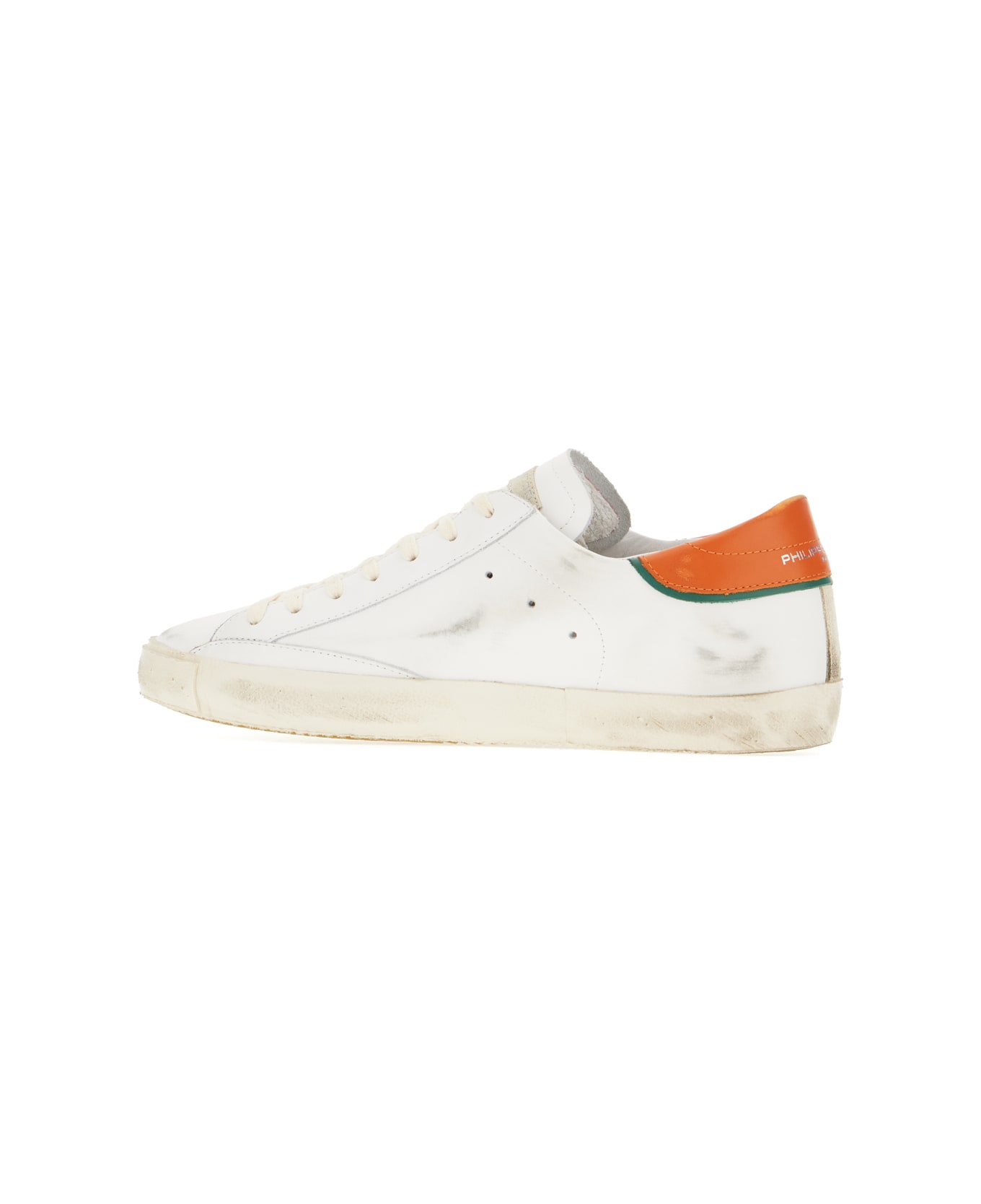Philippe Model Multicolor Leather Prsx Sneakers - BIANCO ARANCIONE