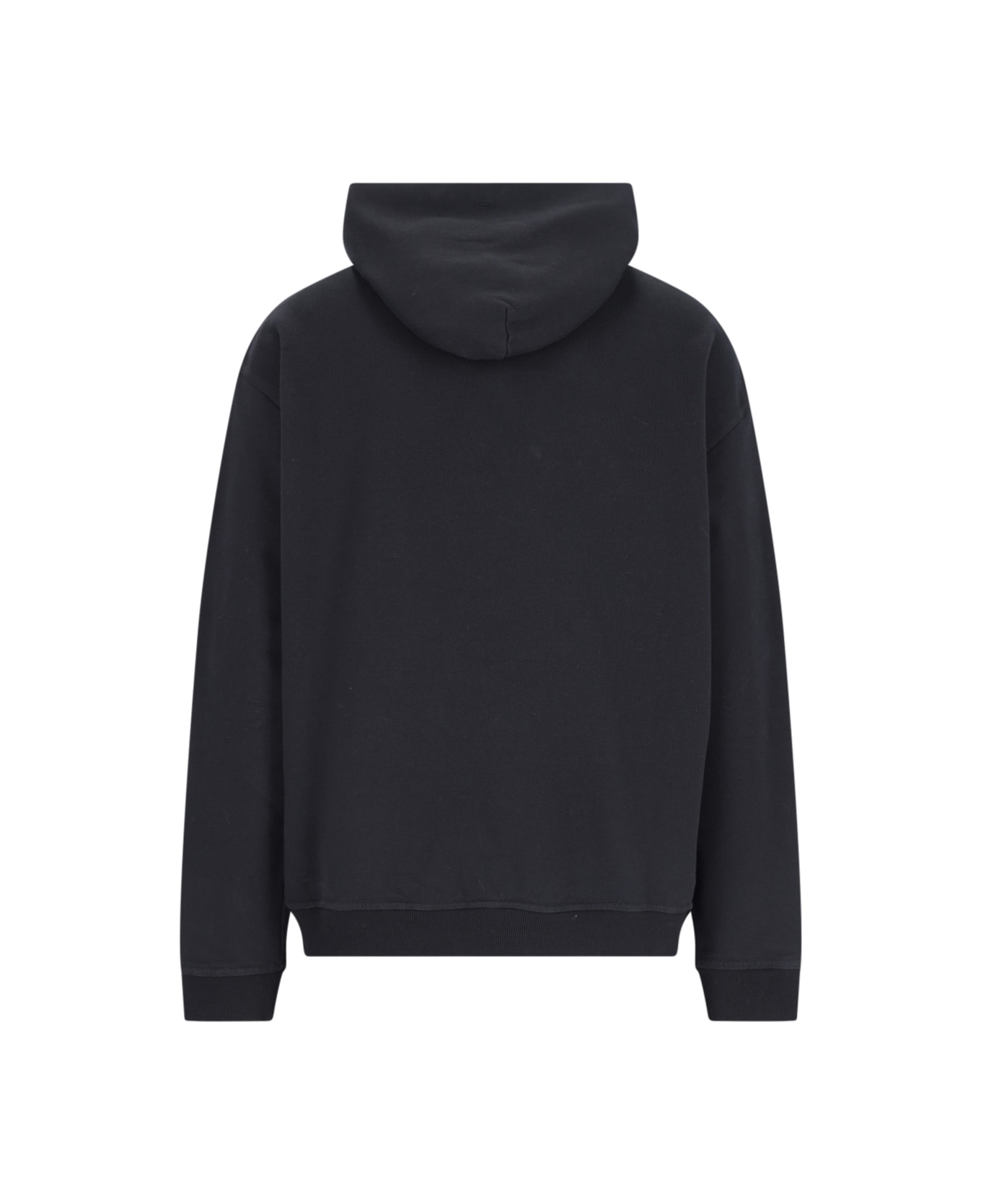 Maison Margiela Logo Hoodie - Black/white embroidery フリース