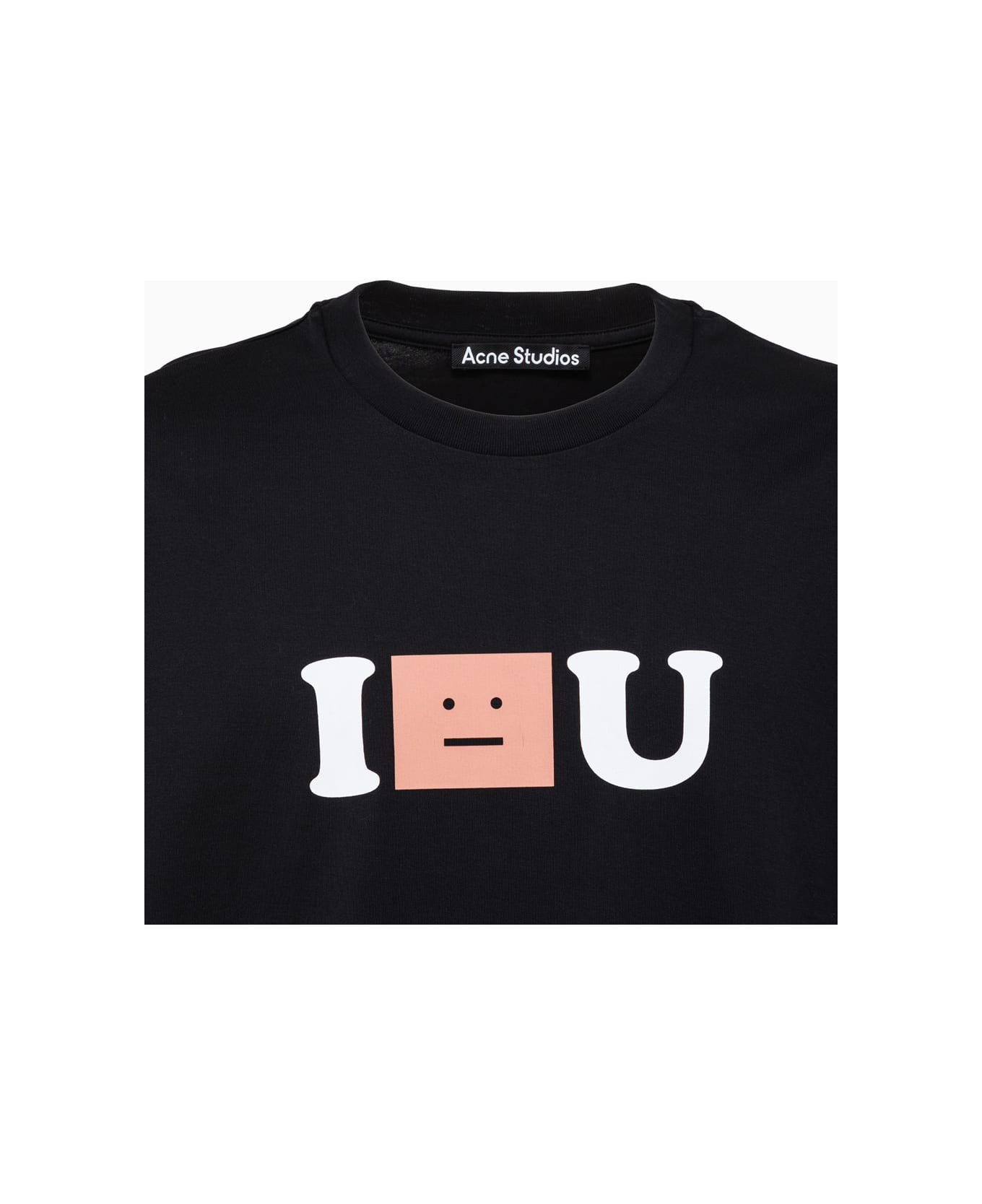 Acne Studios Face Printed Crewneck T-shirt - Black