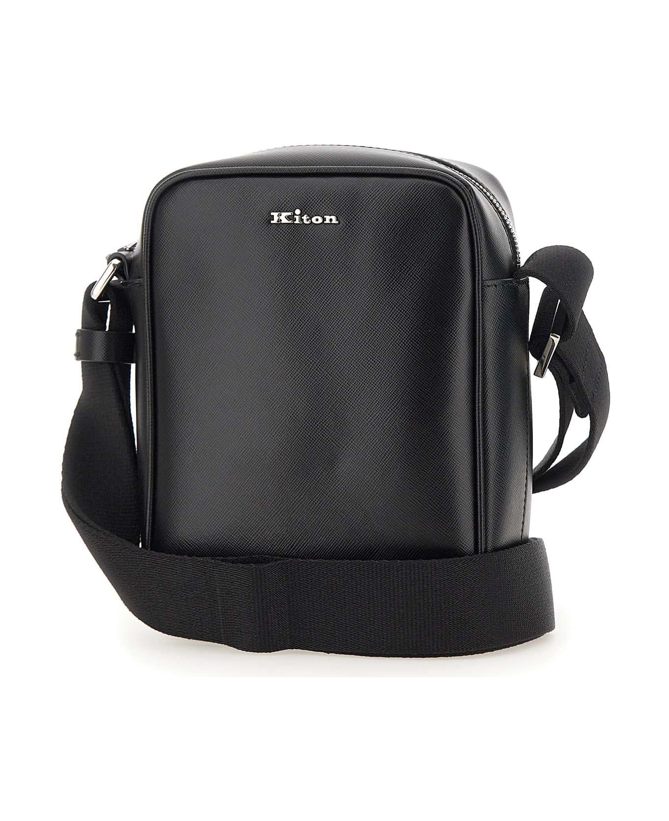Kiton Leather Bag - BLACK
