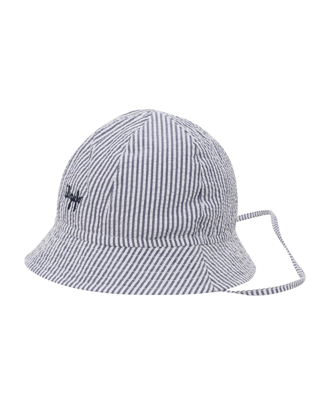 Il Gufo Striped Backet Hat - BLUE アクセサリー＆ギフト