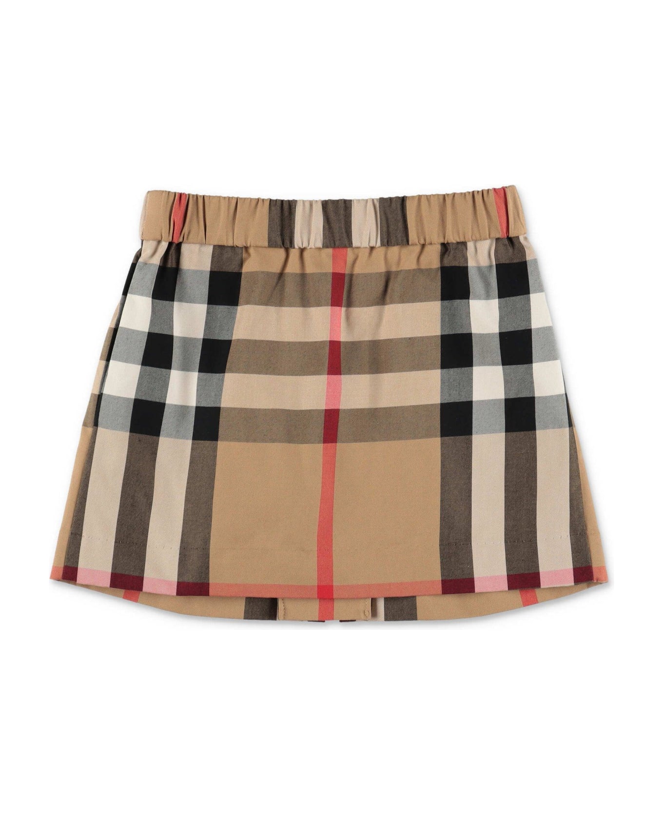 Burberry Checked Elastic Waist Skirt