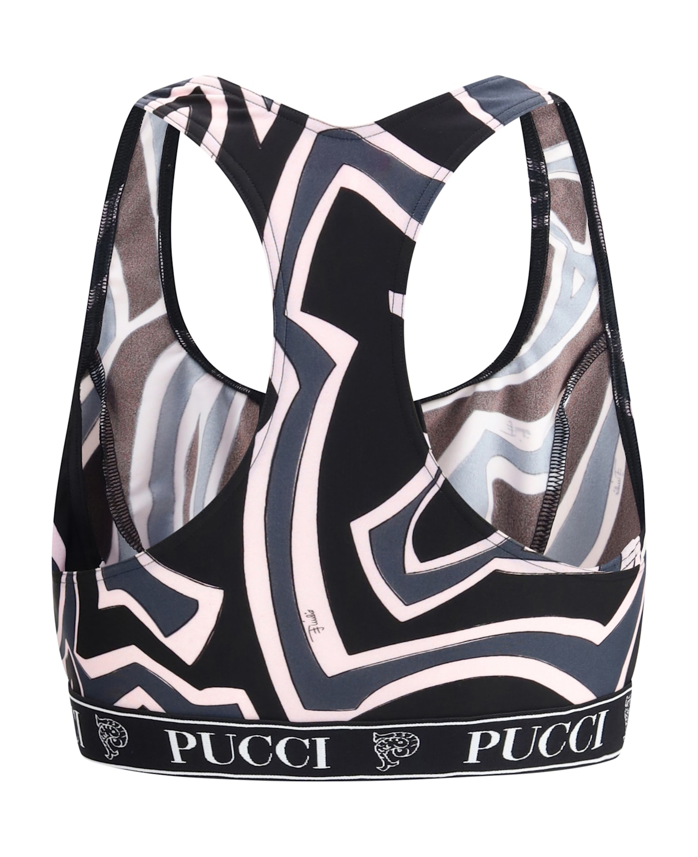 Pucci Sports Bra In Lycra - BLACK PINK