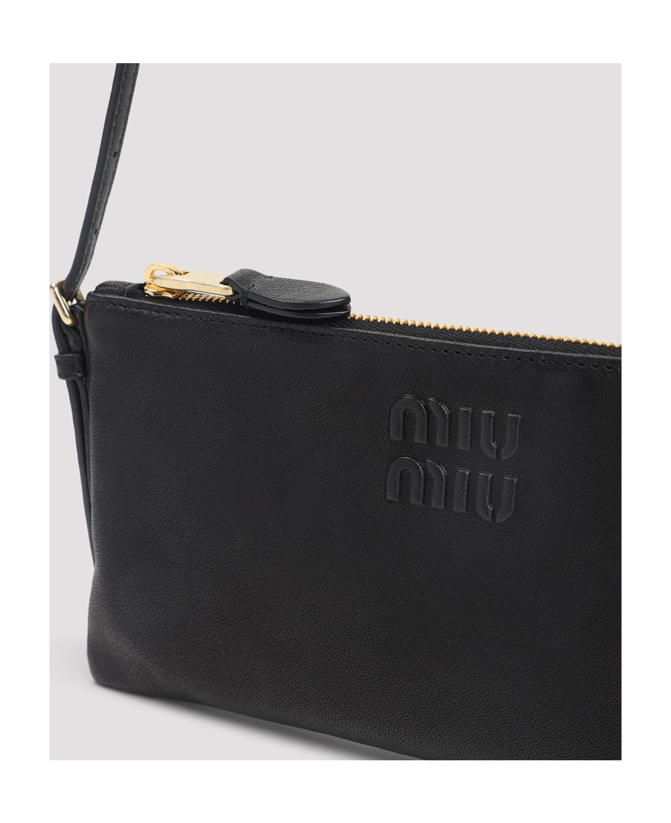 Miu Miu Leather Pouch - Nero