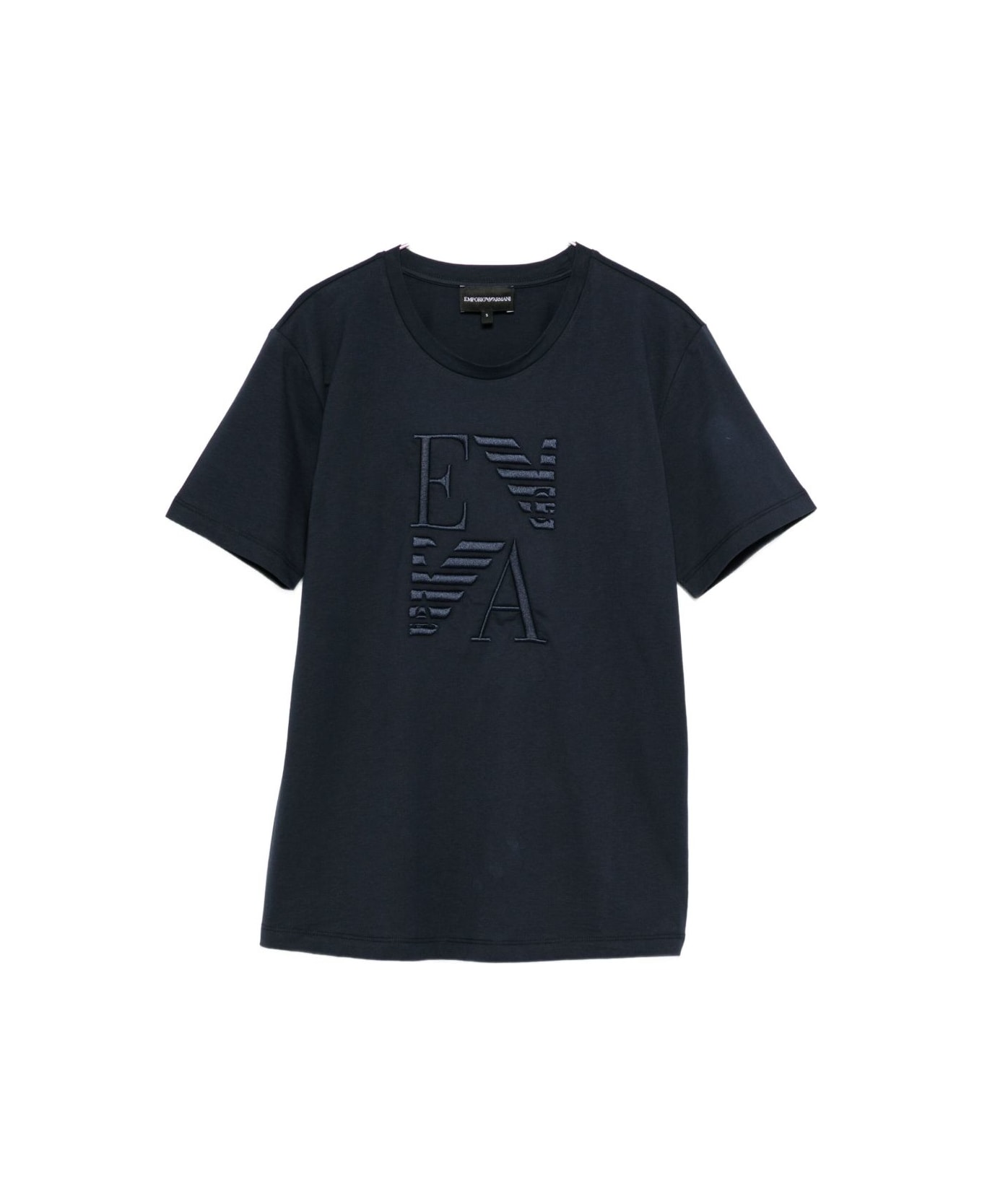 Emporio Armani Logo Cotton T-shirt - Blue
