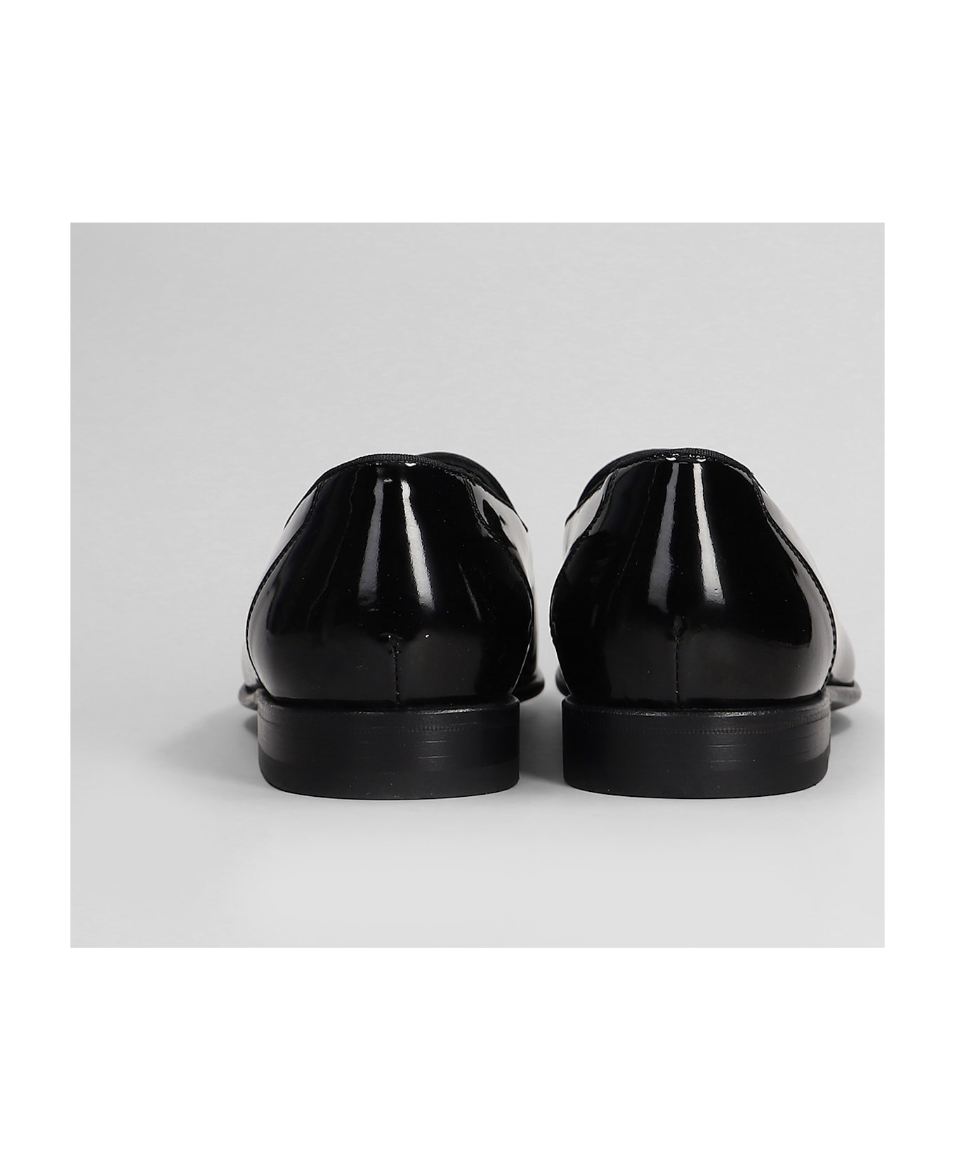 Green George Loafers In Black Patent Leather - black