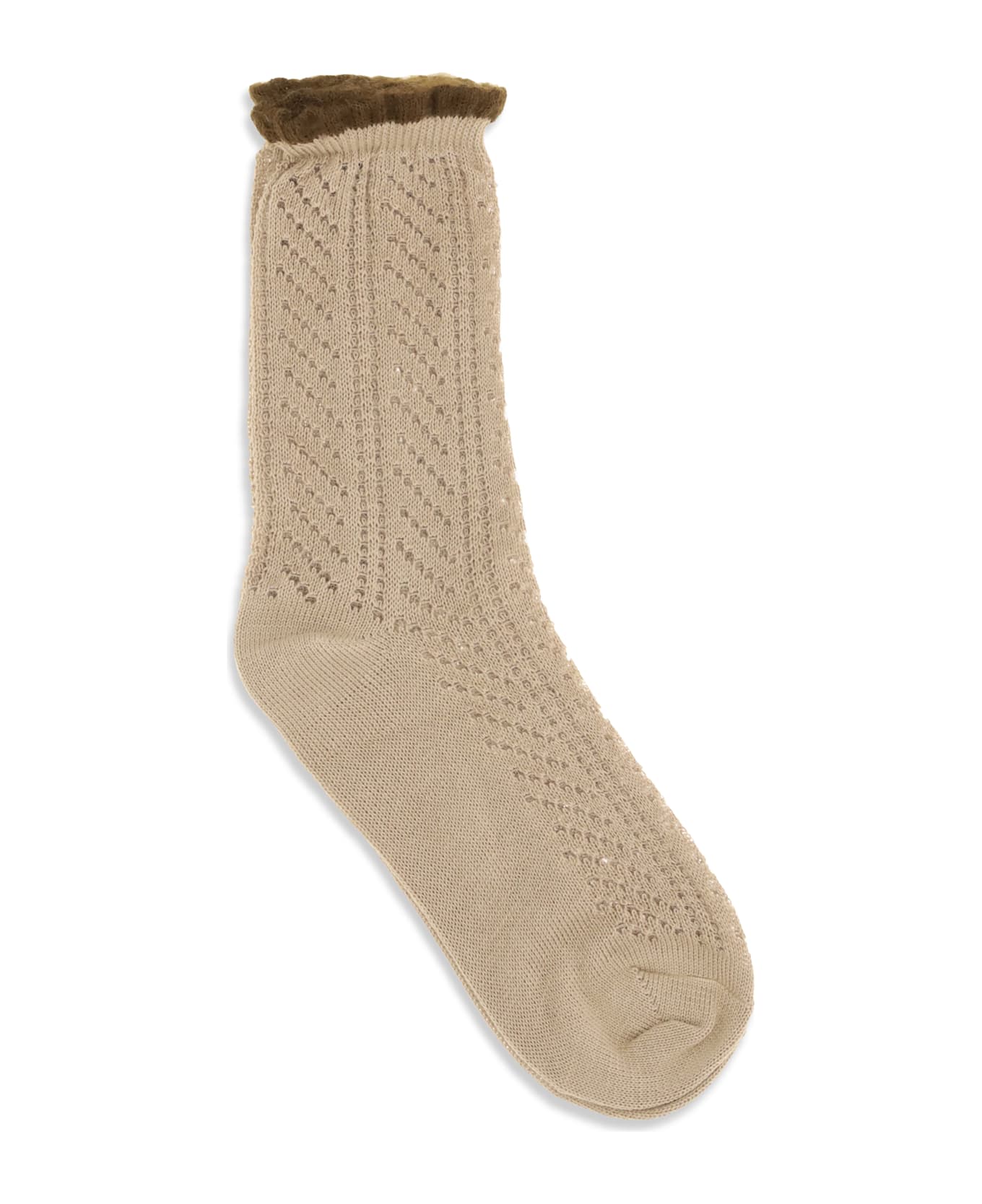 Forte_Forte Perforated Design Socks