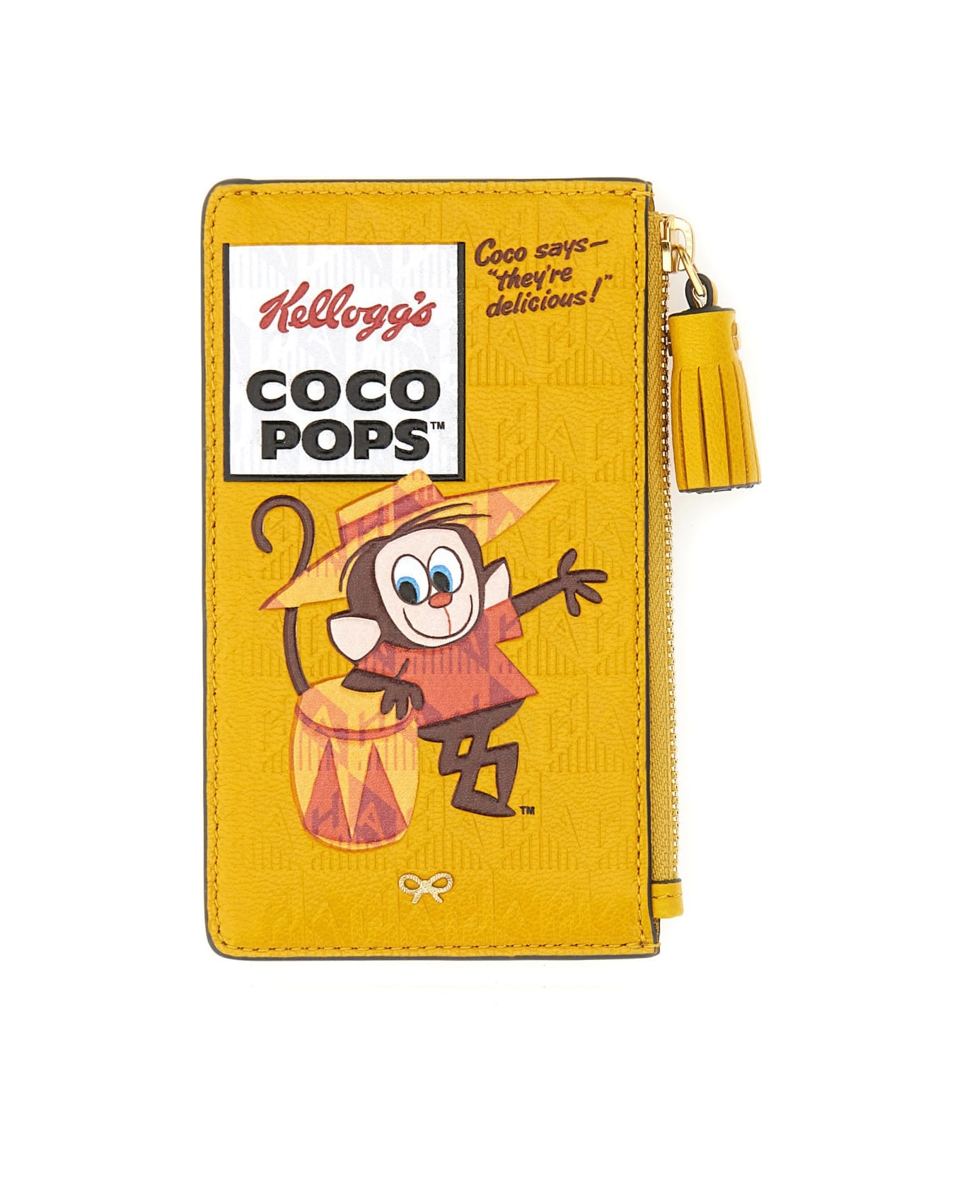 Anya Hindmarch "coco Pops" Card Holder - YELLOW