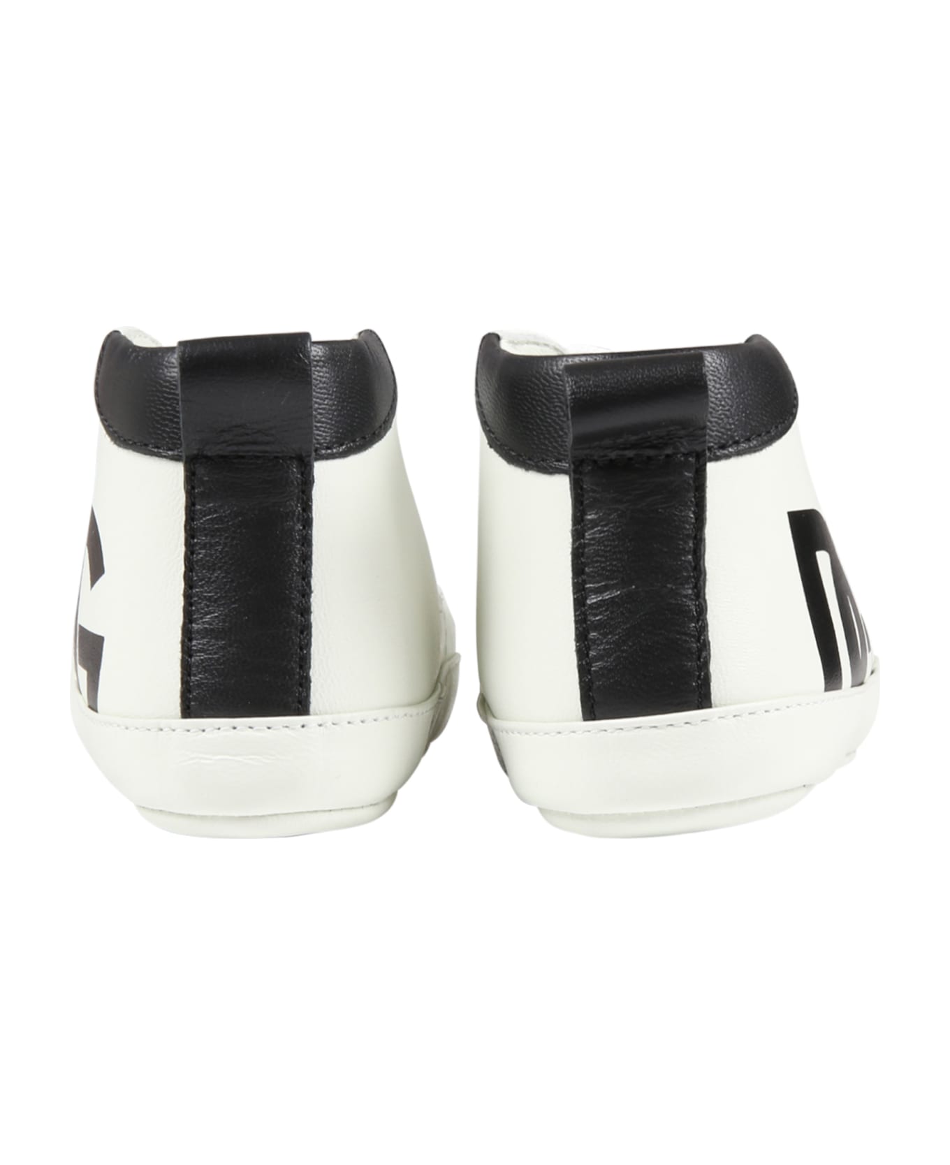 Dolce & Gabbana White Shoes For Baby Kids With Logo - White