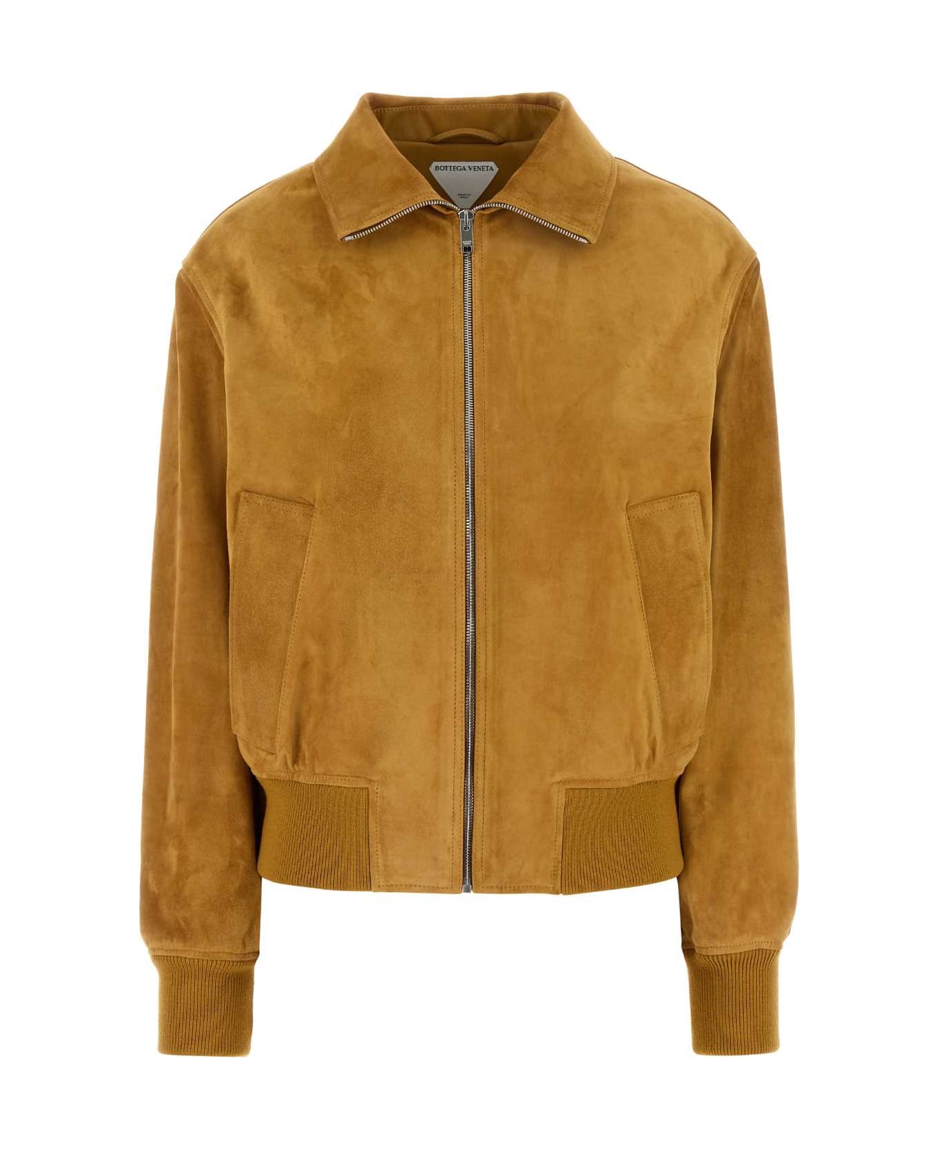Bottega Veneta Ochre Suede Jacket - PEANUTBUTTER