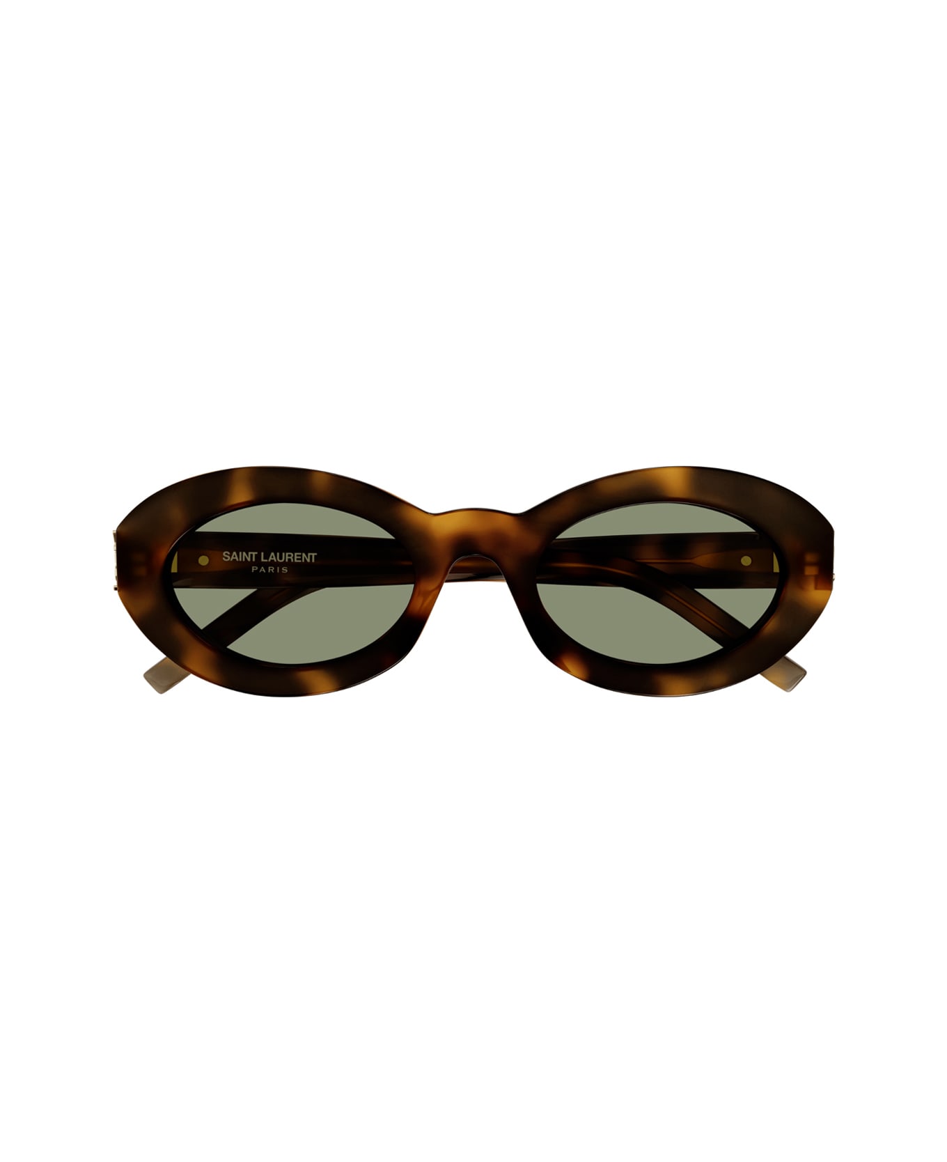 Saint Laurent Eyewear Sl M136 002 Havana/green Sunglasses - Marrone