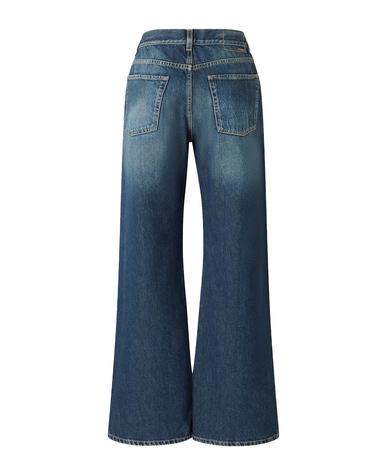 Pinko Wide Denim Jeans - LAVAGGIO VINTAGE MEDIO SCURO