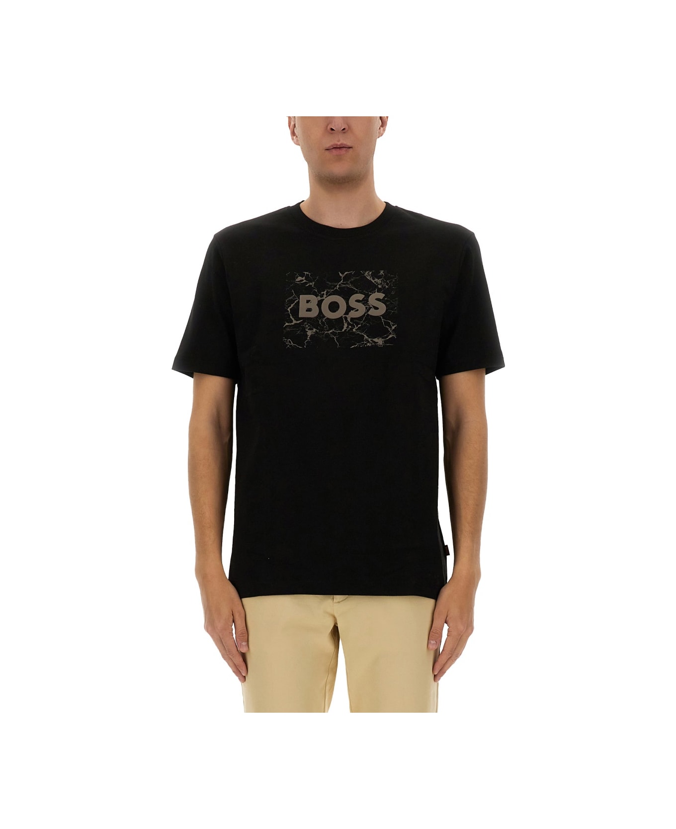 Hugo Boss "te_logospace" T-shirt - BLACK