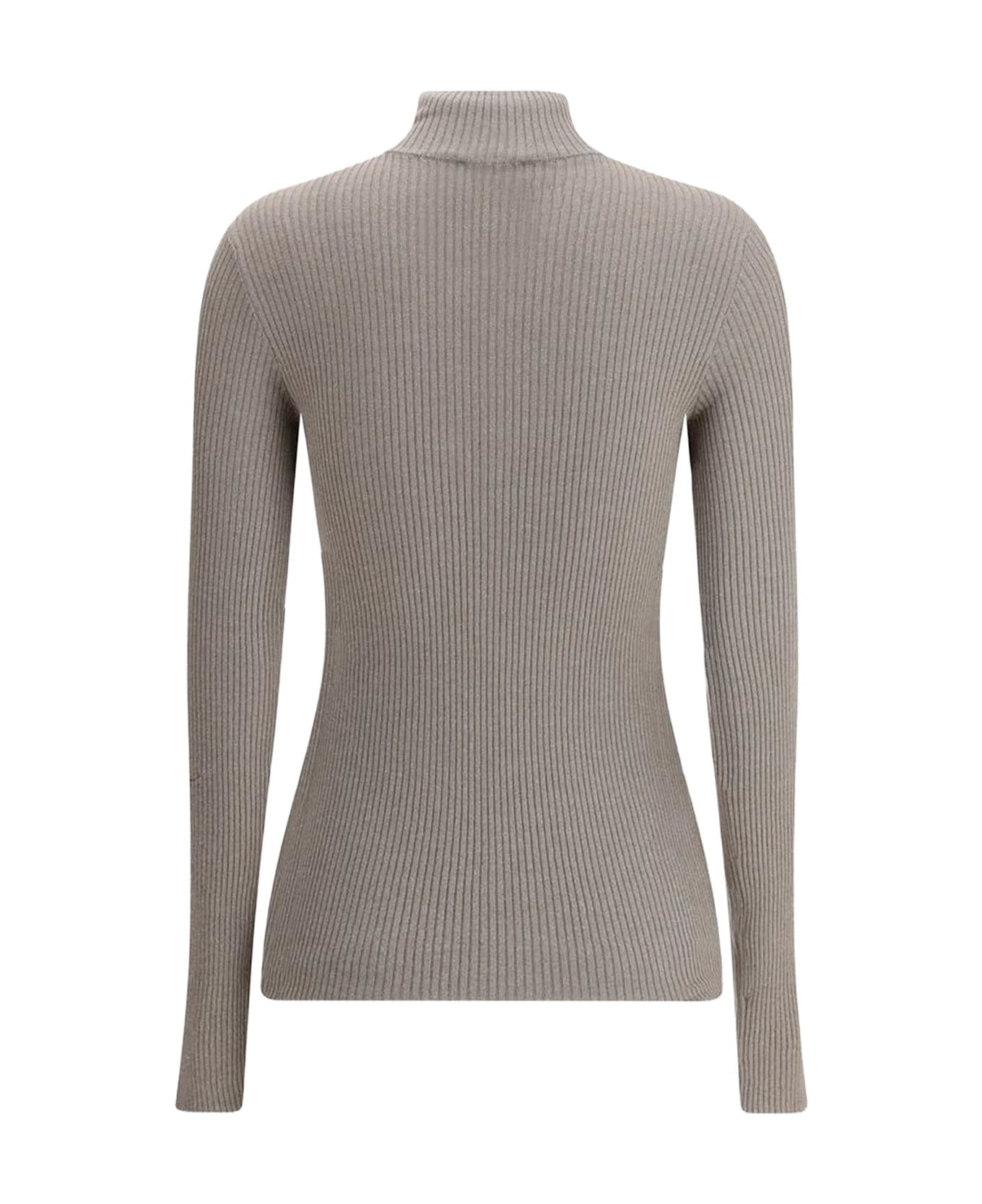 Brunello Cucinelli Cashmere Blend Turtleneck Sweater - SMOKEY TAUPE
