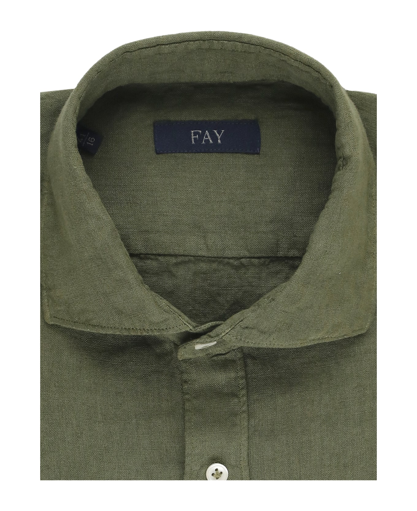 Fay Linen Shirt - Green シャツ