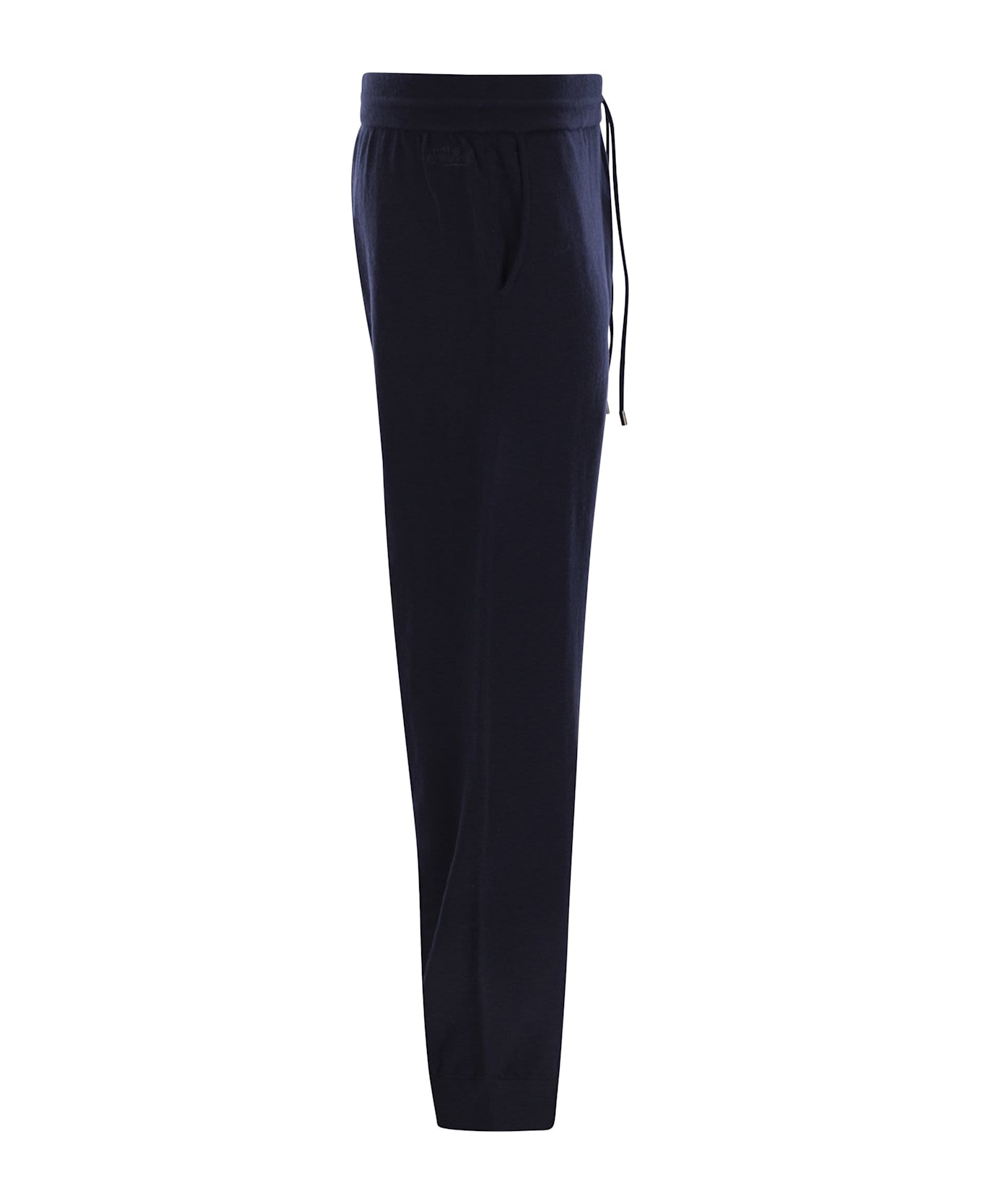 MC2 Saint Barth Merino Wool Knitted Trousers - Blue