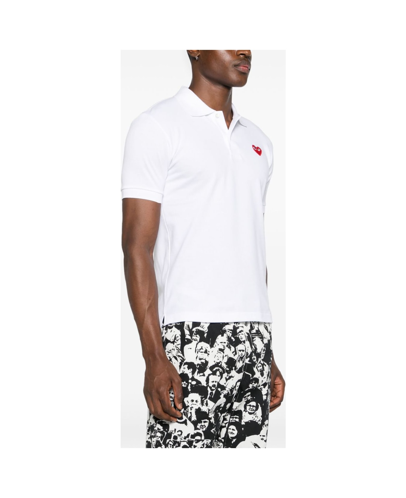 Comme des Garçons Cotton Polo Shirt - White