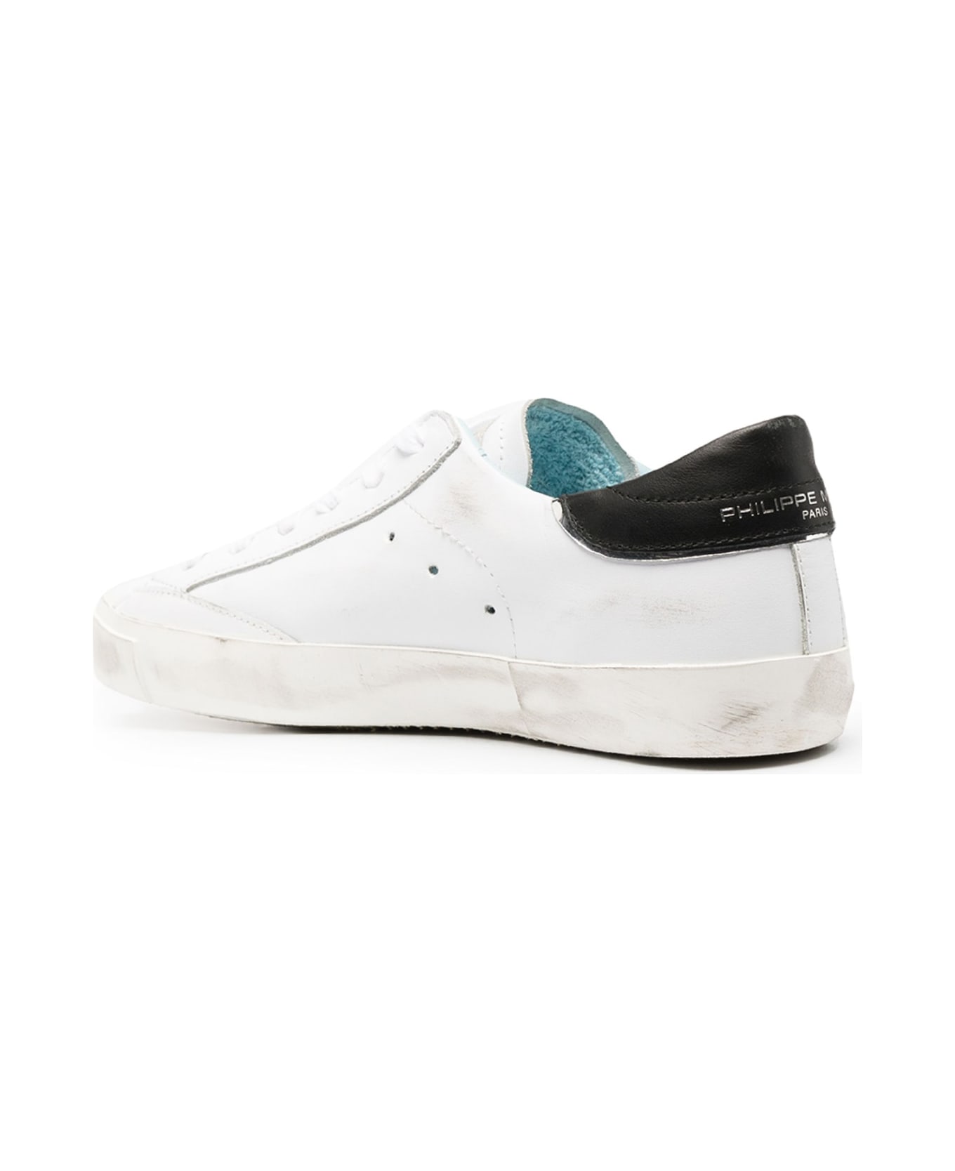 Philippe Model White And Black Prsx Sneakers - White