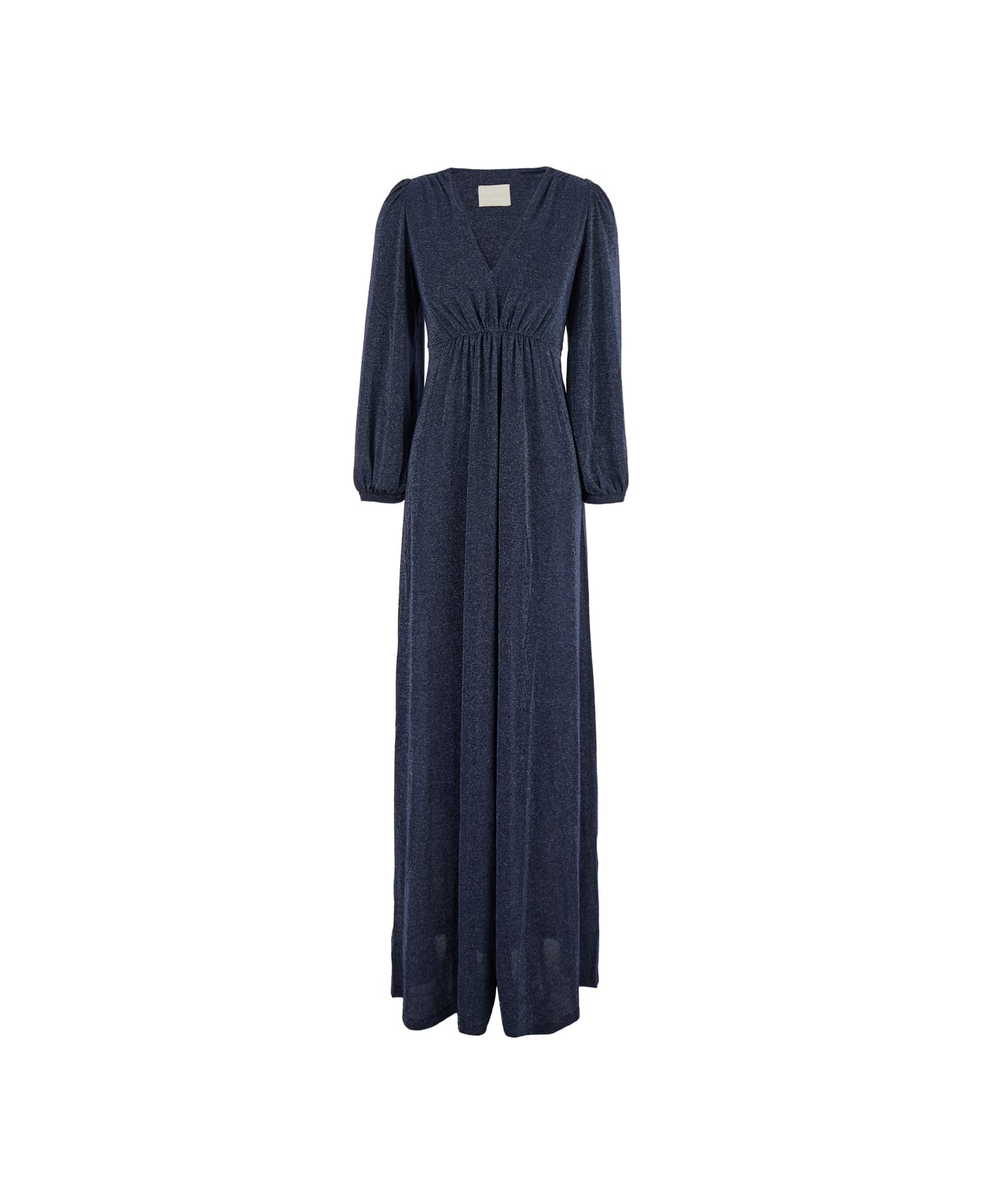 Momonì Artemisia Lurex Maxi Dress - Blu