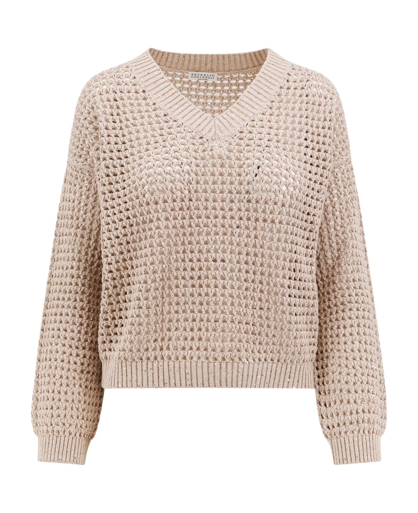 Brunello Cucinelli Mesh Knit Sweater - Beige