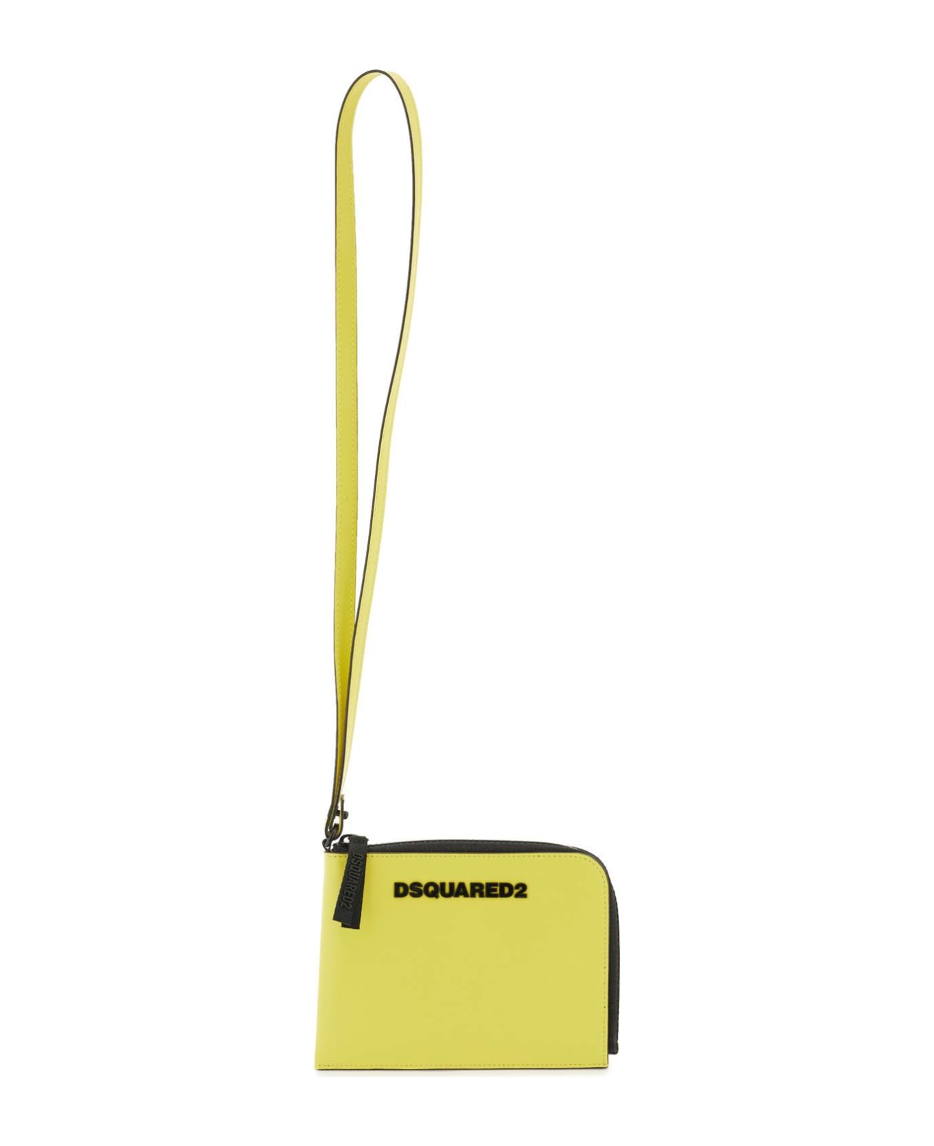 Dsquared2 Credit Card Pouch With Logo - LIME (Yellow)