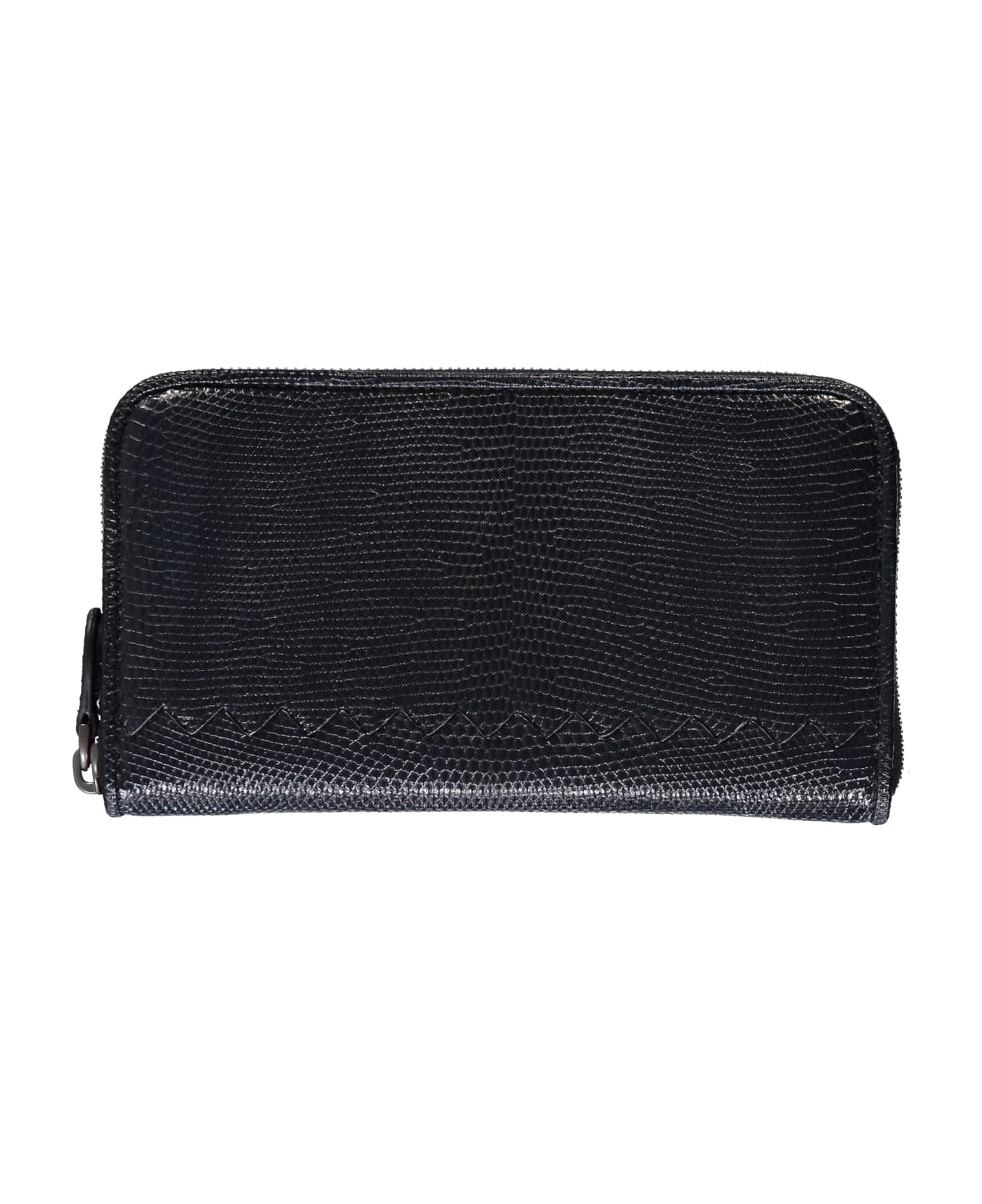 Bottega Veneta Leather Zip-around Wallet - blue 財布