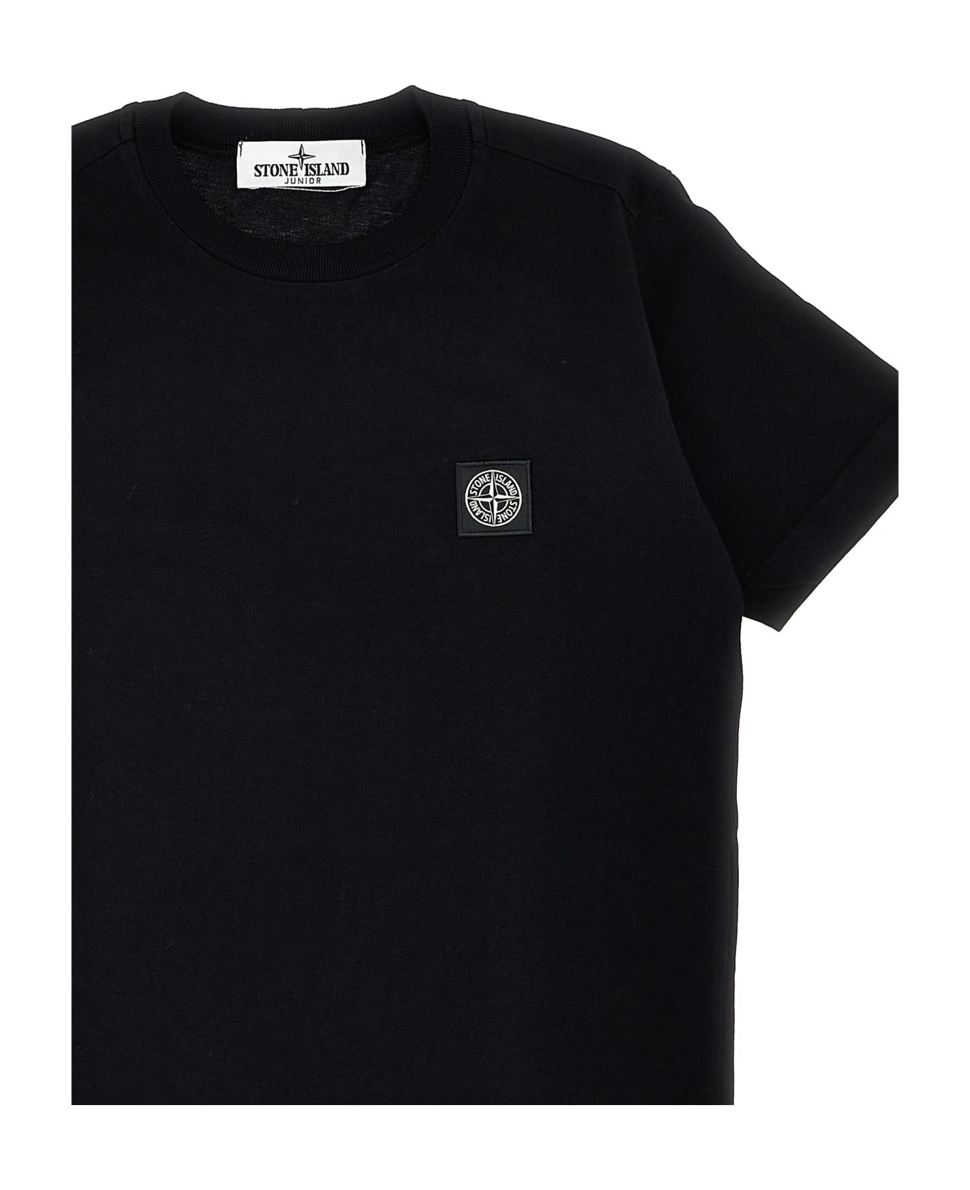 Stone Island Junior Logo Patch T-shirt - Black  