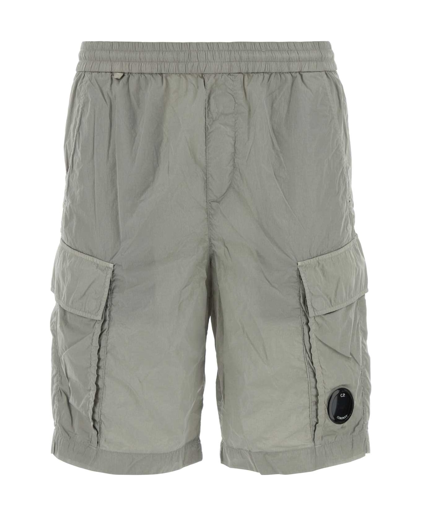 C.P. Company Grey Nylon Bermuda Shorts - DRIZZLE