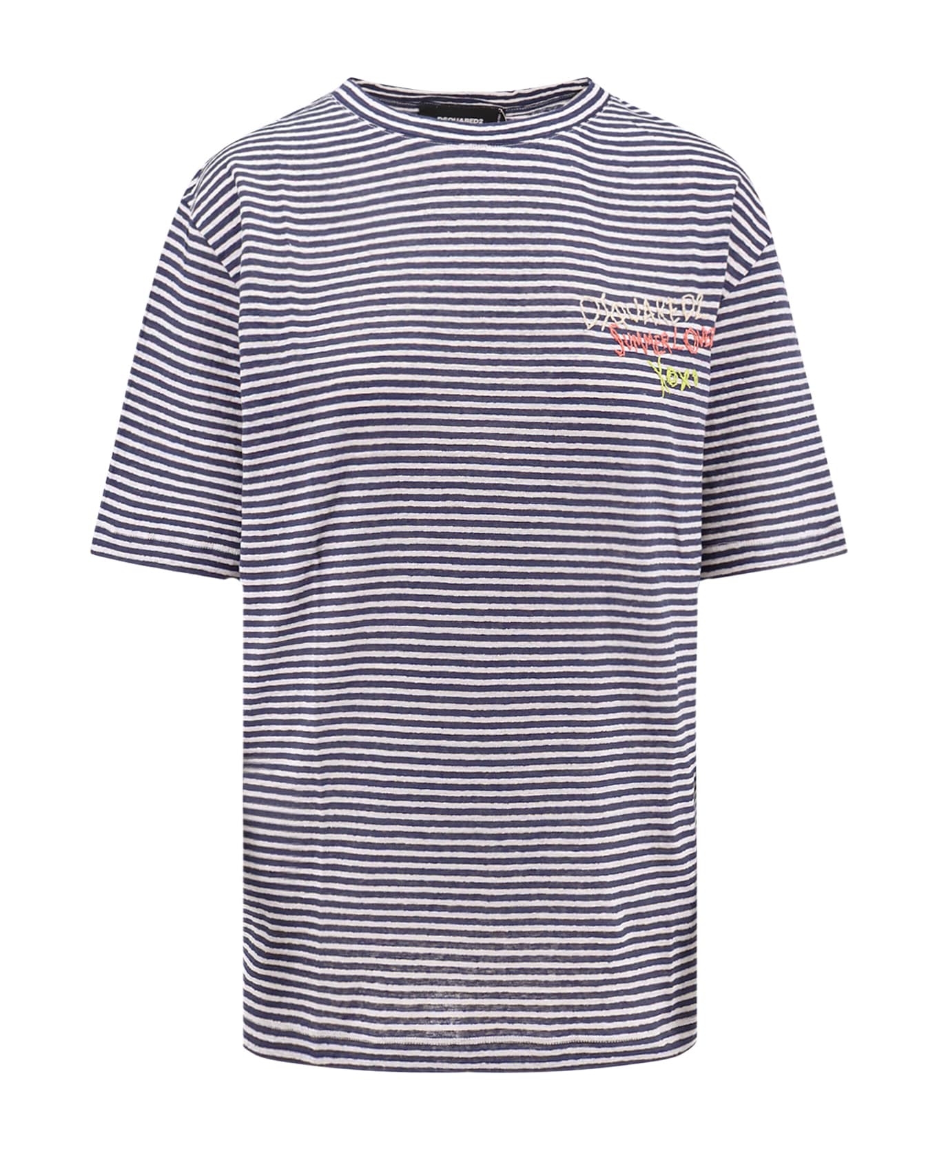 Dsquared2 Summer Lovers Linen T-shirt - White
