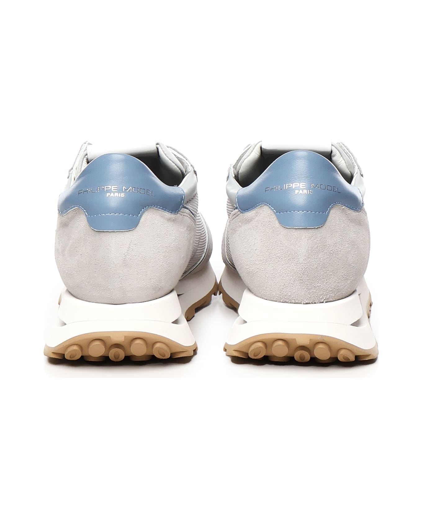 Philippe Model Tropez Low Top Sneaker - WHITE, light blue