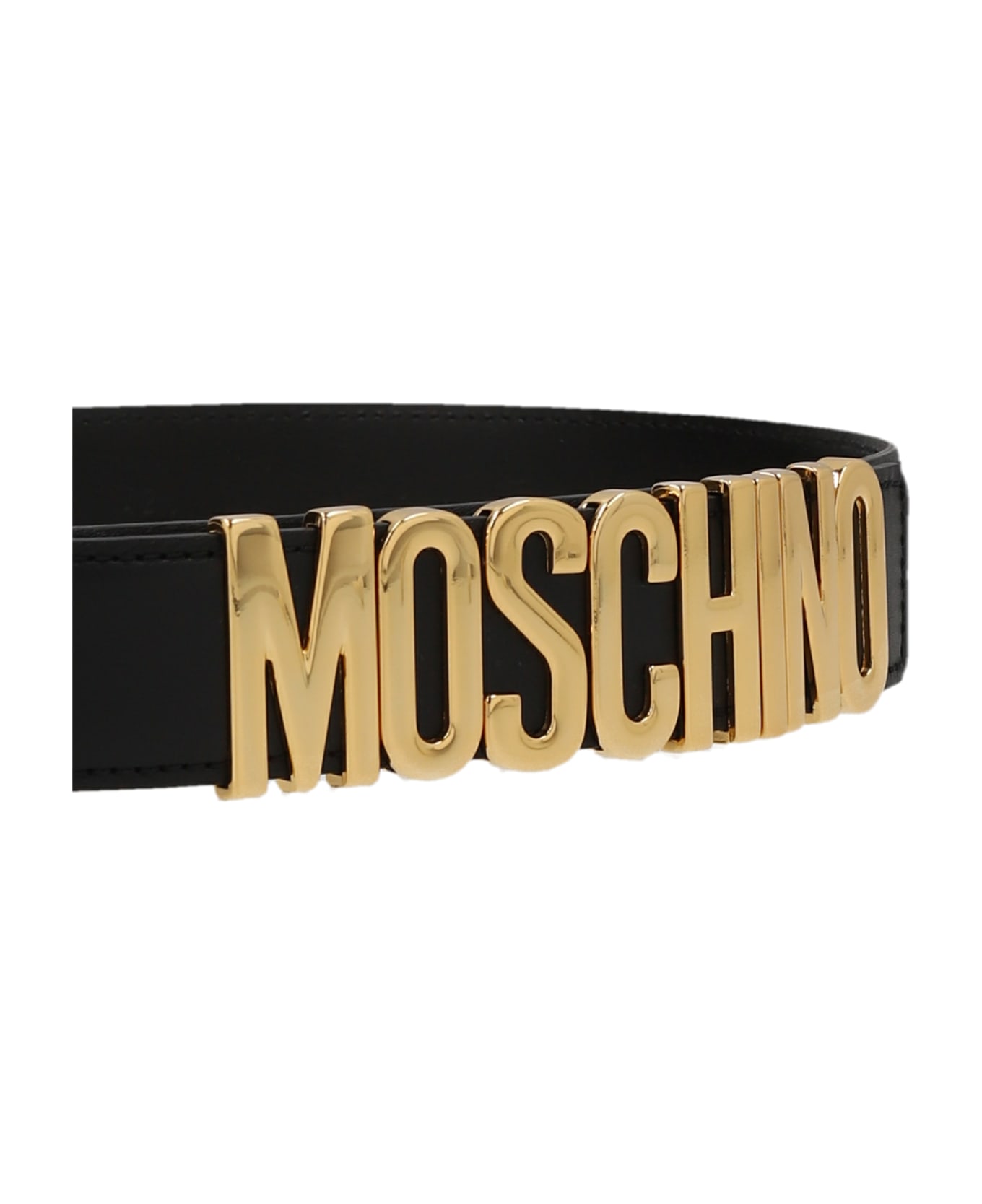 Moschino Logo Belt - Black  