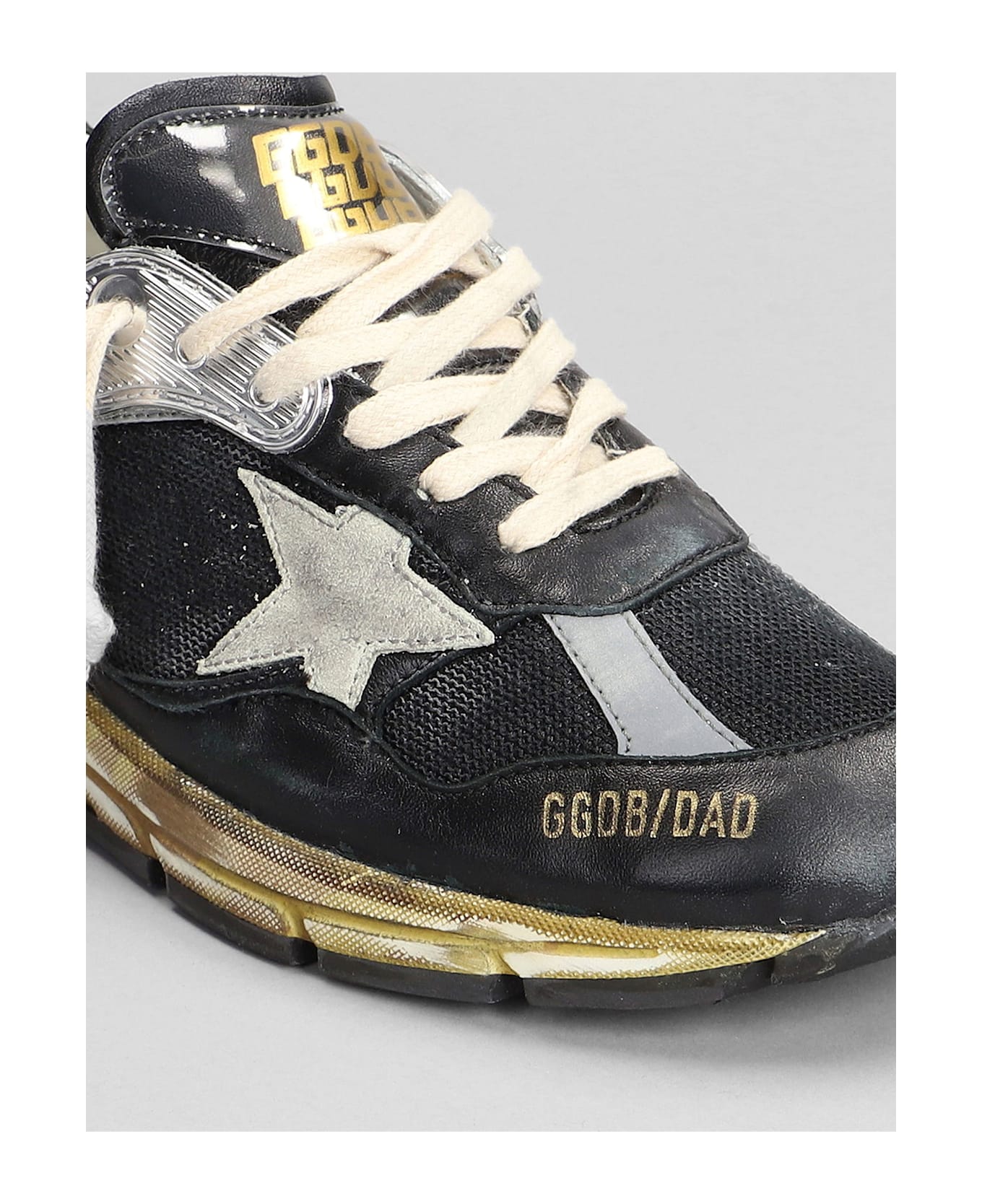 Golden Goose Running Sneakers In Black Synthetic Fibers - black