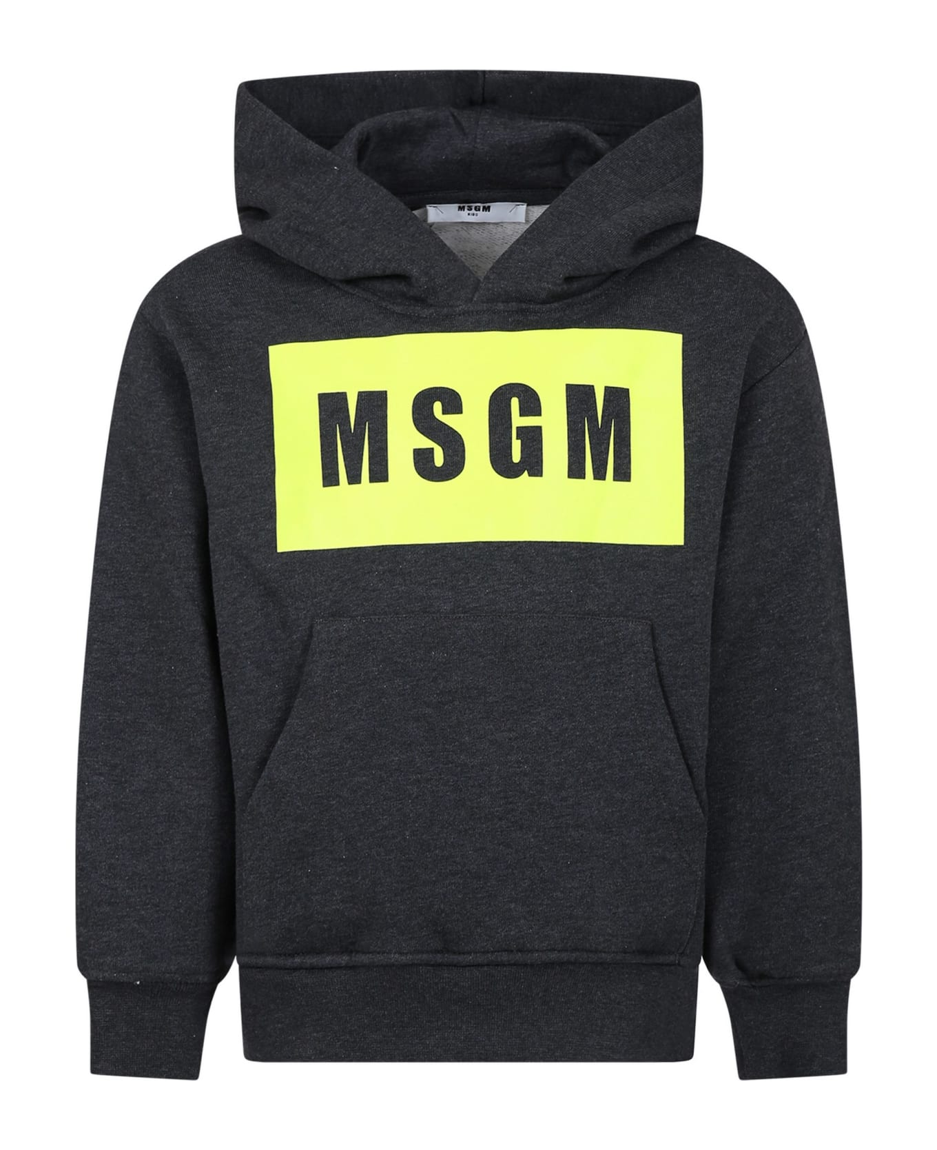MSGM Grey Sweatshirt For Kids With Logo - Grey