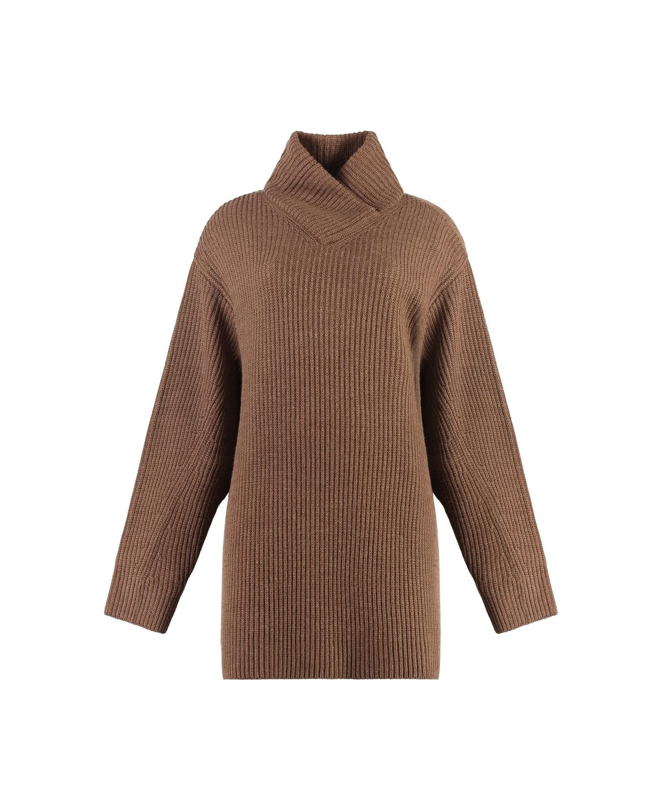 Philosophy di Lorenzo Serafini Crossover Neck Drop Shoulder Jumper - Marrone