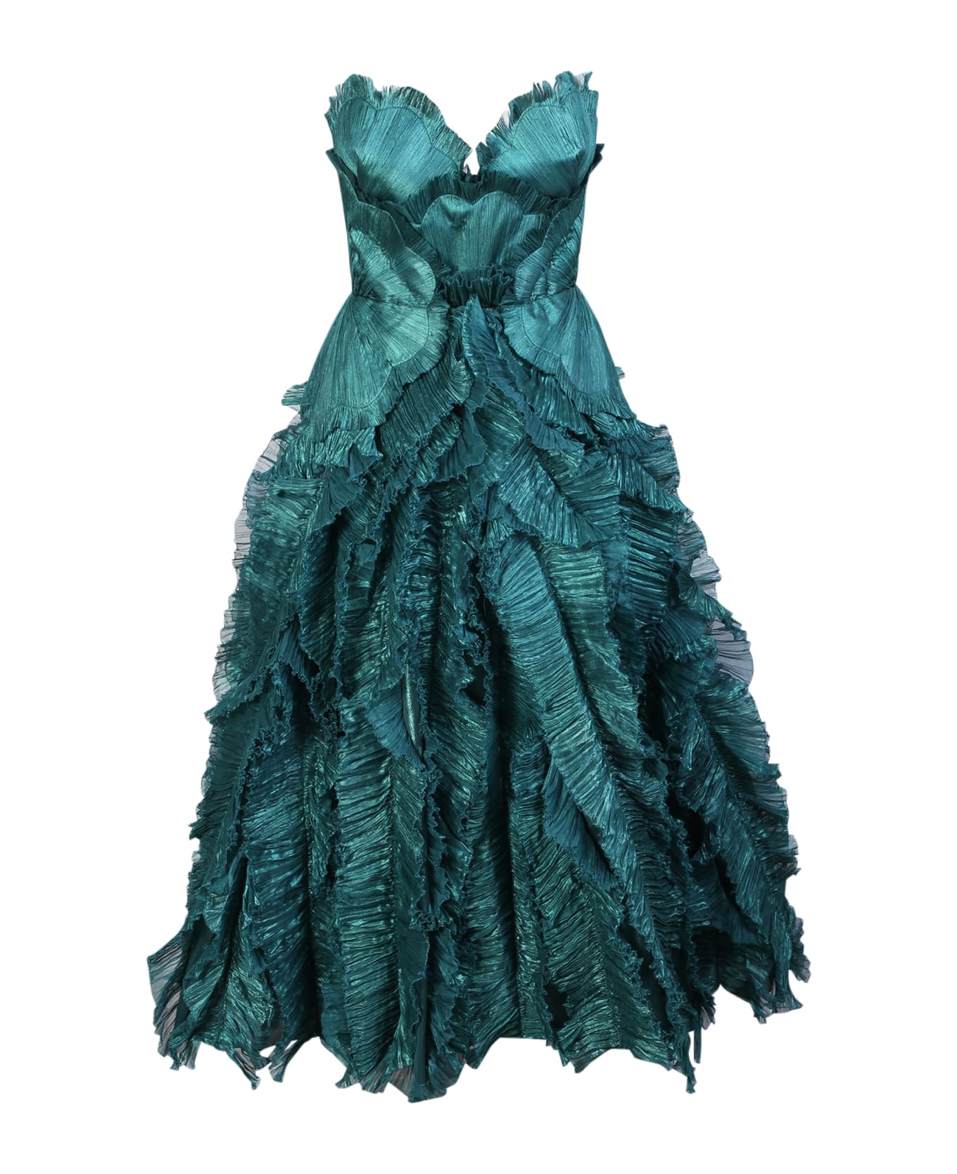 Maria Lucia Hohan Teal Lunara Dress - Blue