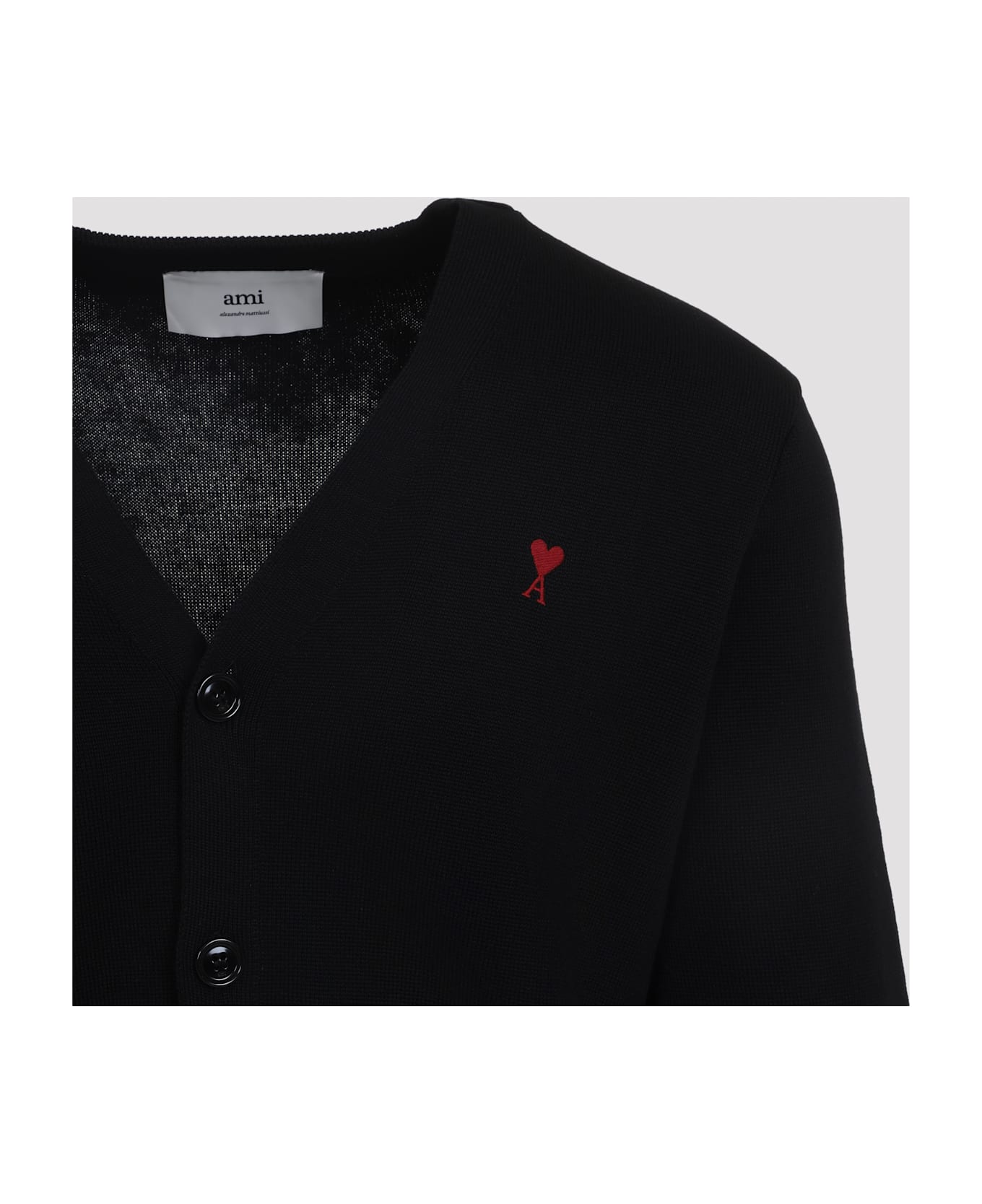 Ami Alexandre Mattiussi Adc Cardigan - Black Red