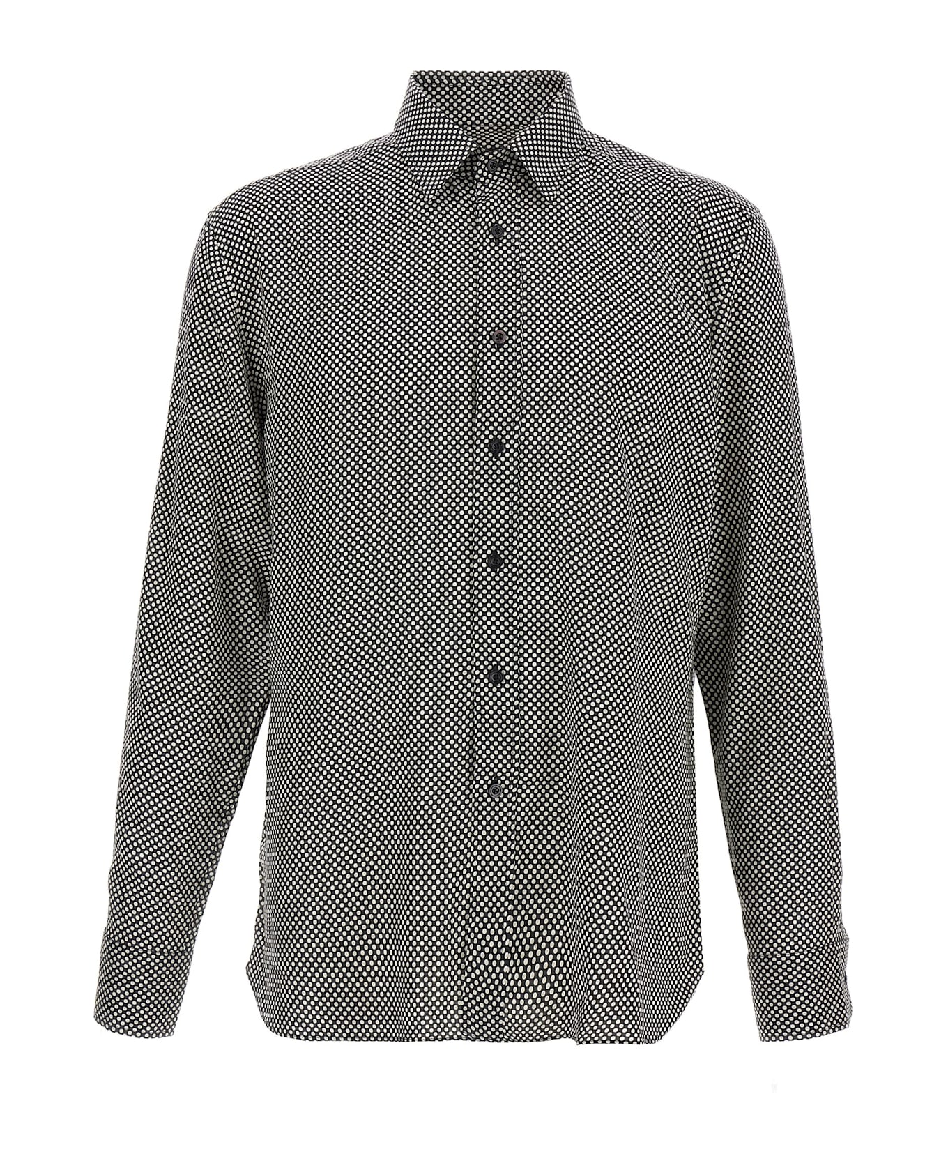 Tom Ford Polka Dot Shirt - White/Black
