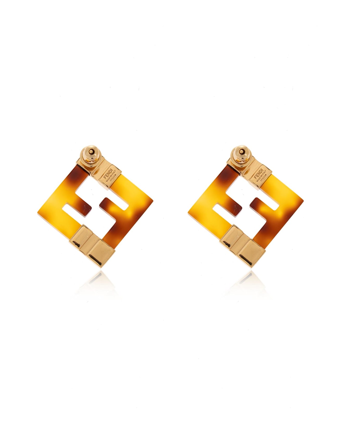 Fendi Printed Plexiglass Forever Fendi Earrings - OROSOFTTARTARUGA